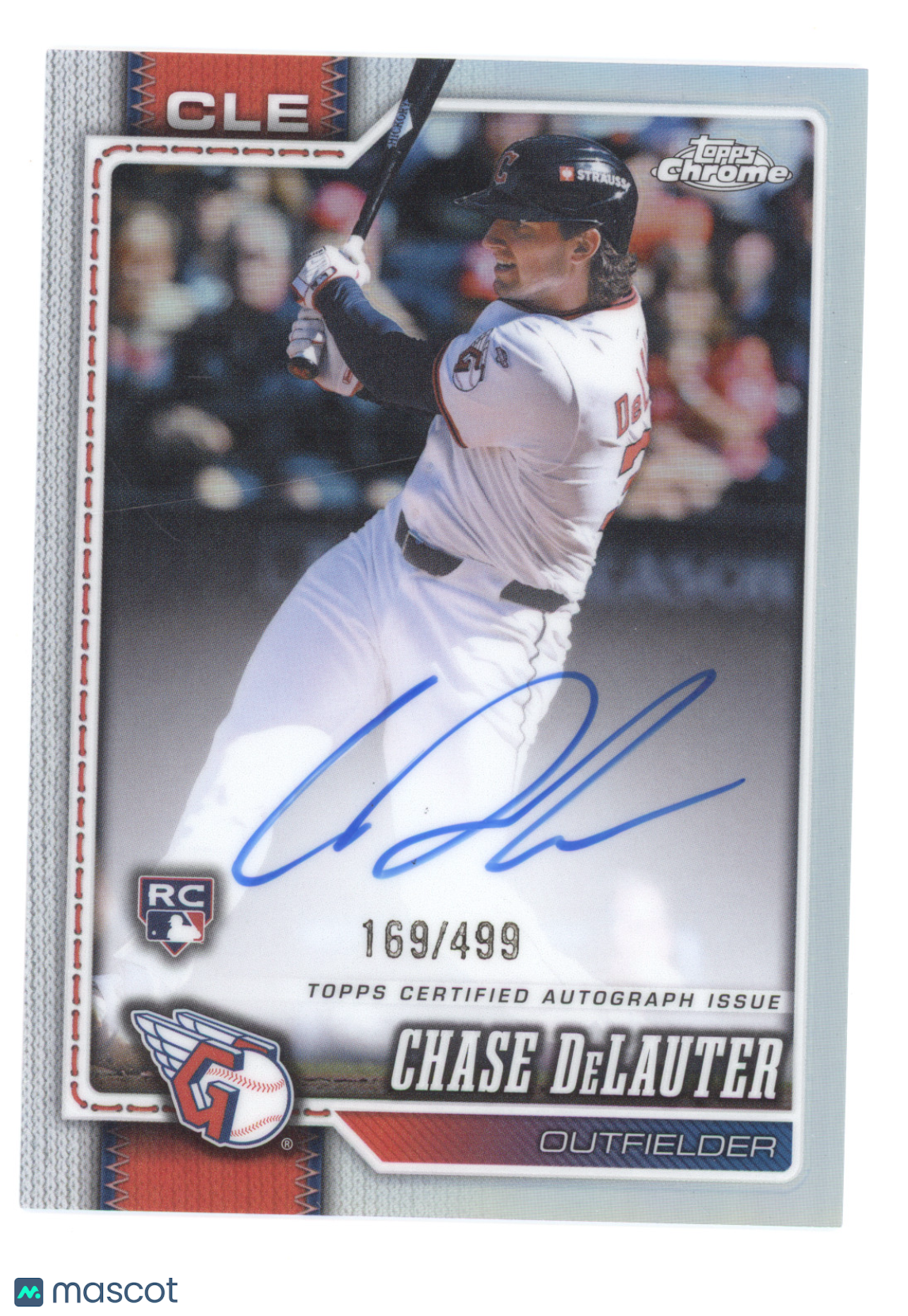 2026 Topps Chrome Rookie Autograph Chase DeLauter #RA-CD Refractor RC 169/499