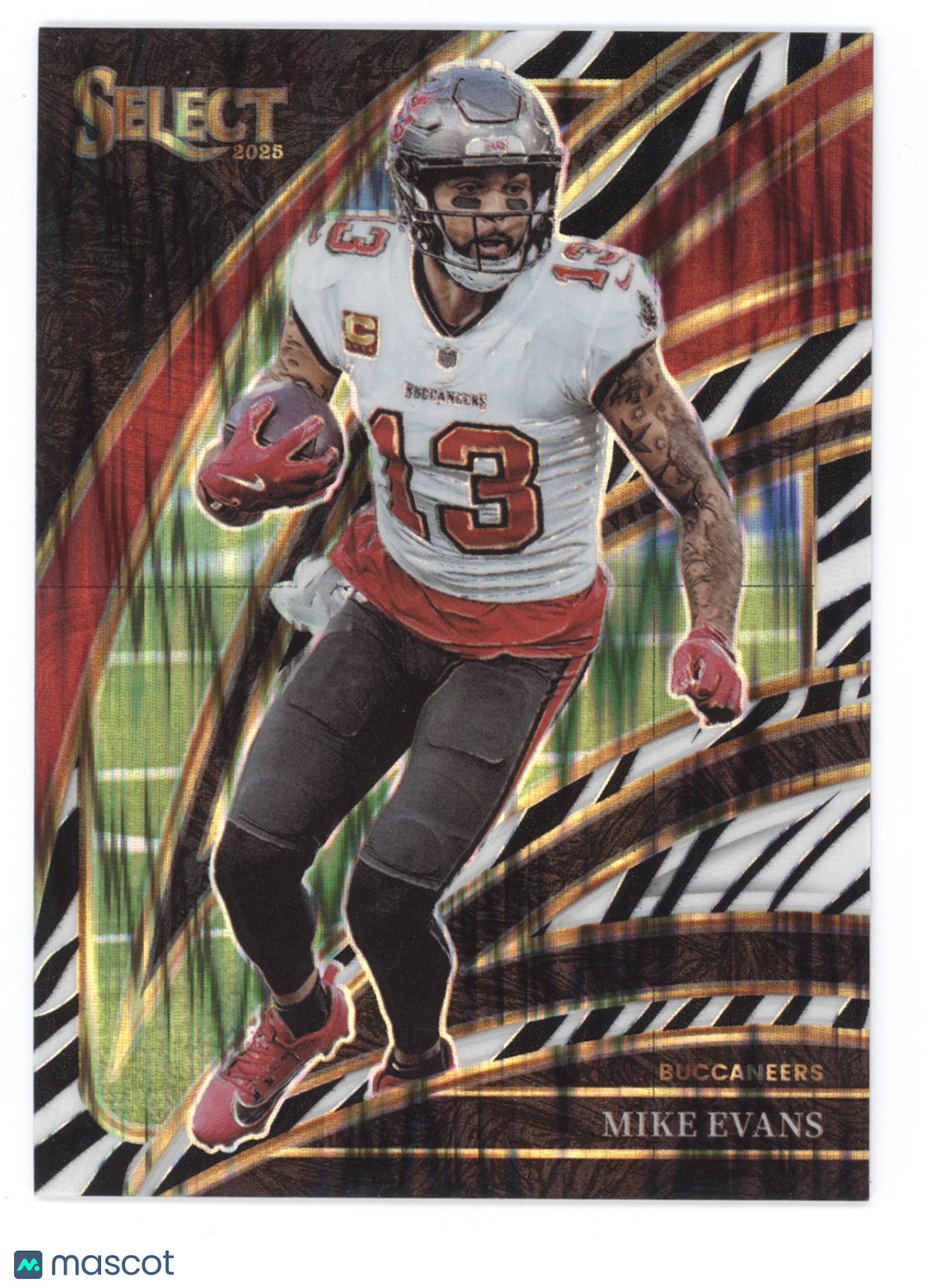2025 Panini Select Football Mike Evans #239 Zebra Prizm