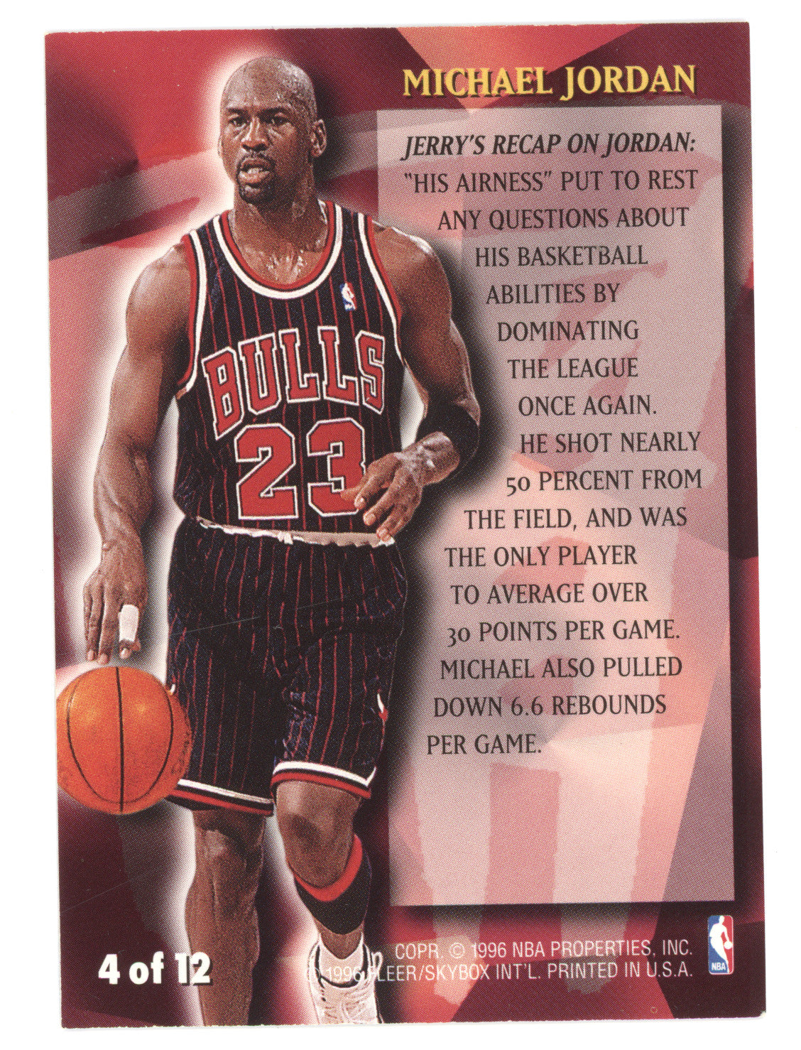 1996 Fleer Stackhouse's All-Fleer Michael Jordan #4