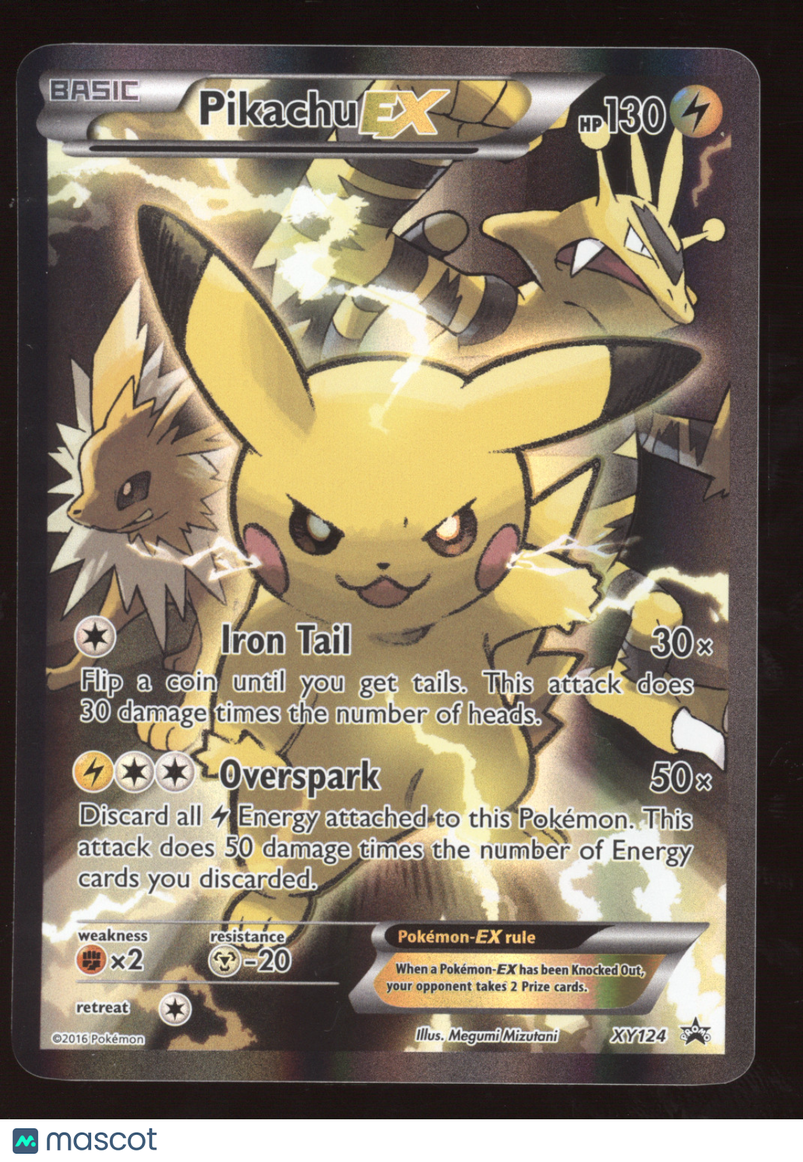 2016 Pokemon XY Pikachu EX Black Star Promo #XY124