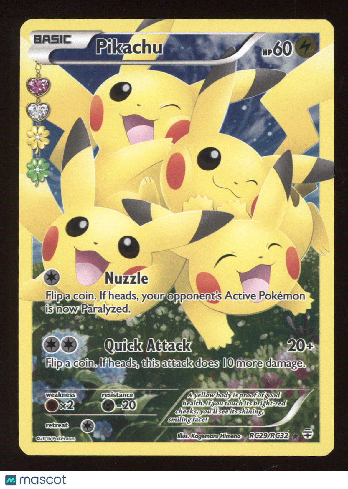 2016 Generations Pikachu Holo Rare #RC29/RC32