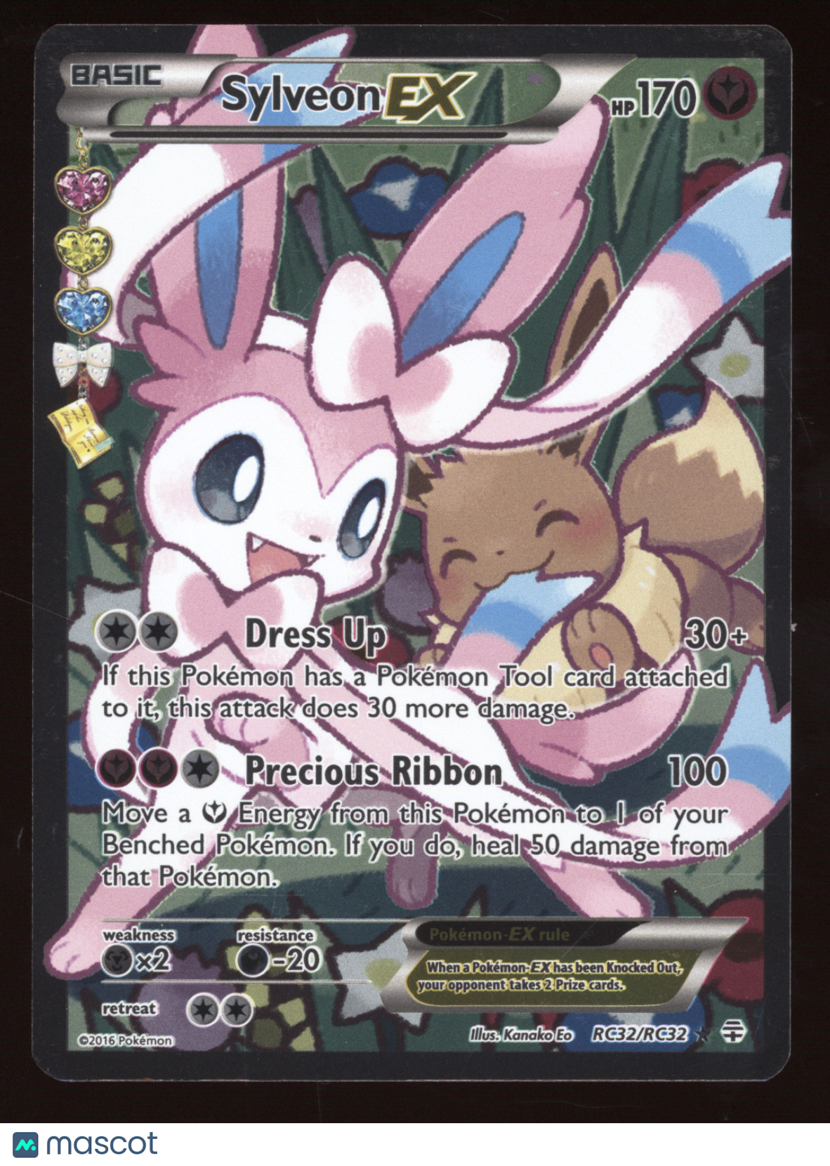 2016 Generations Sylveon EX Holo Rare #RC32/RC32