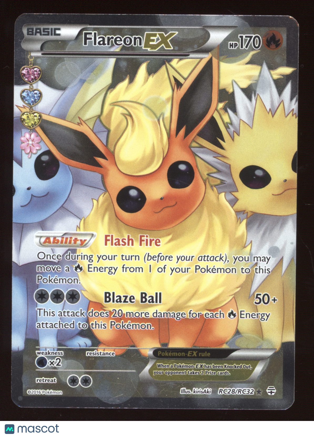 2016 Generations Flareon EX Ultra Rare #RC28/RC32