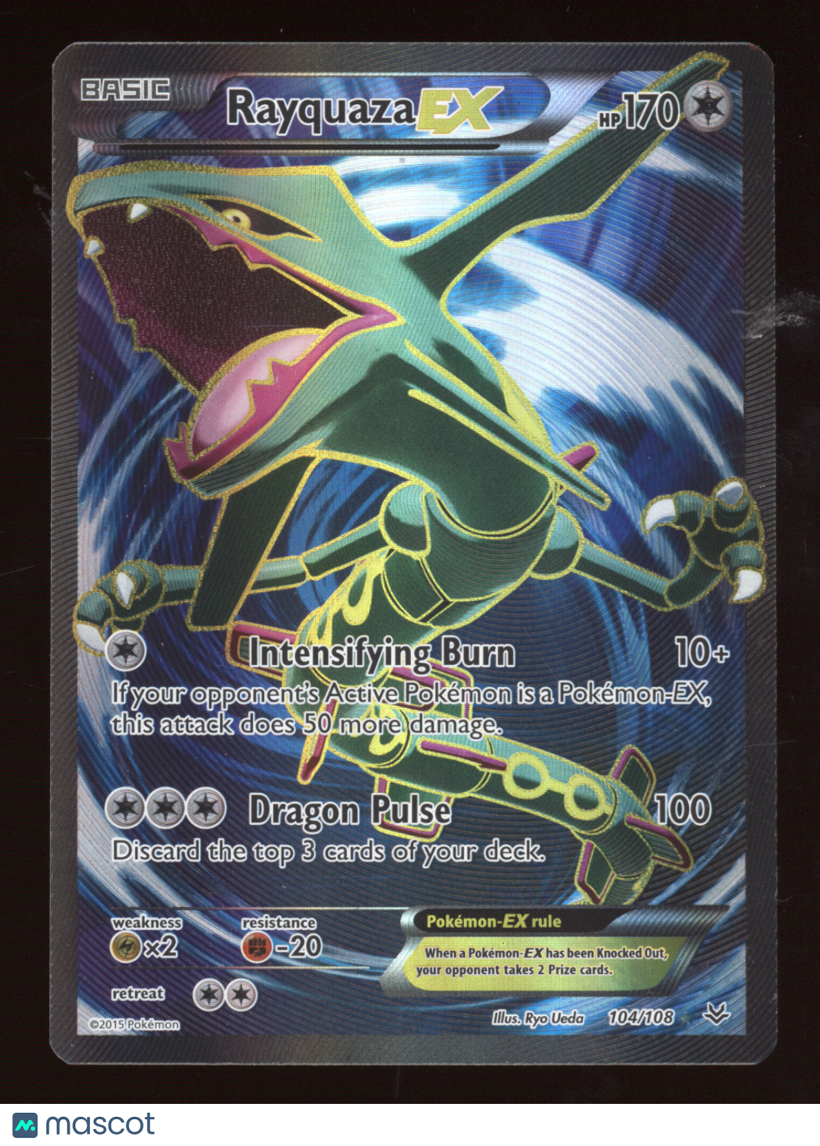 2015 Roaring Skies Rayquaza EX Ultra Rare #104/108