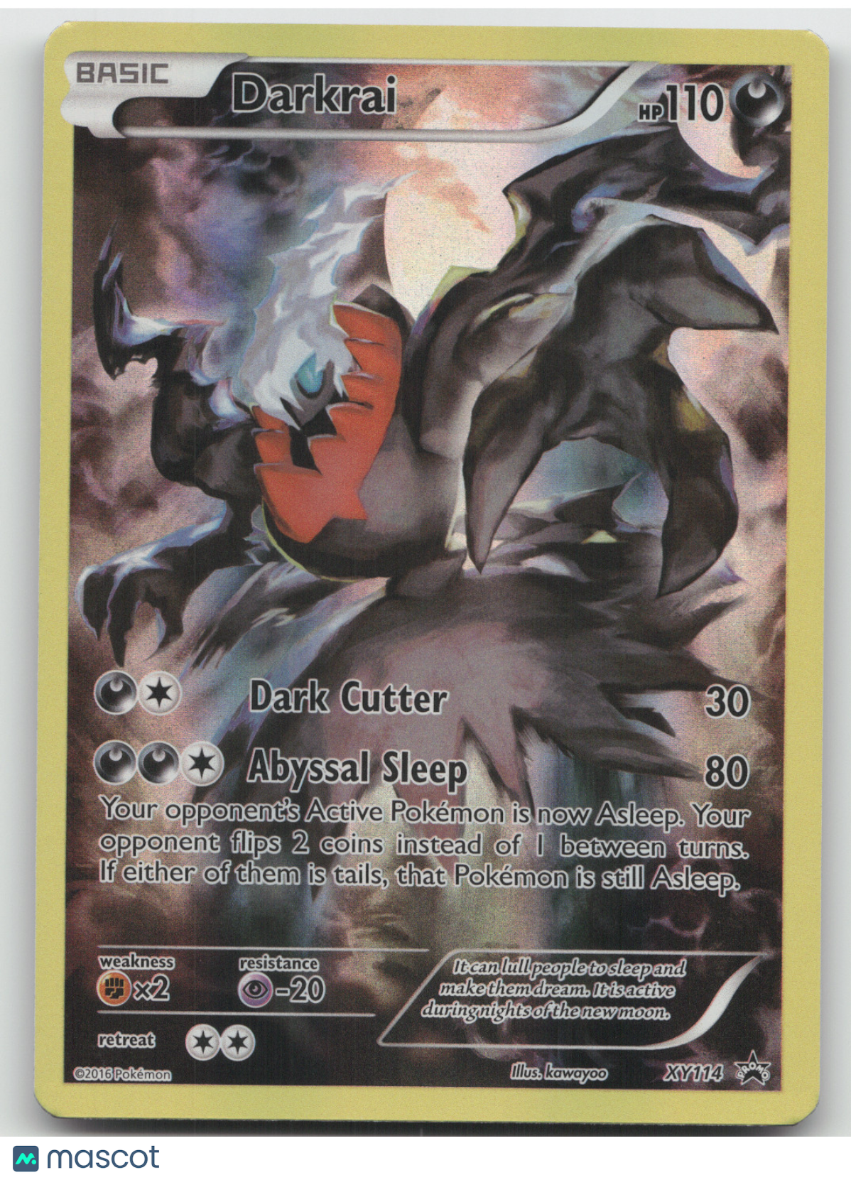 2016 Pokemon XY Darkrai Black Star Promo #XY114