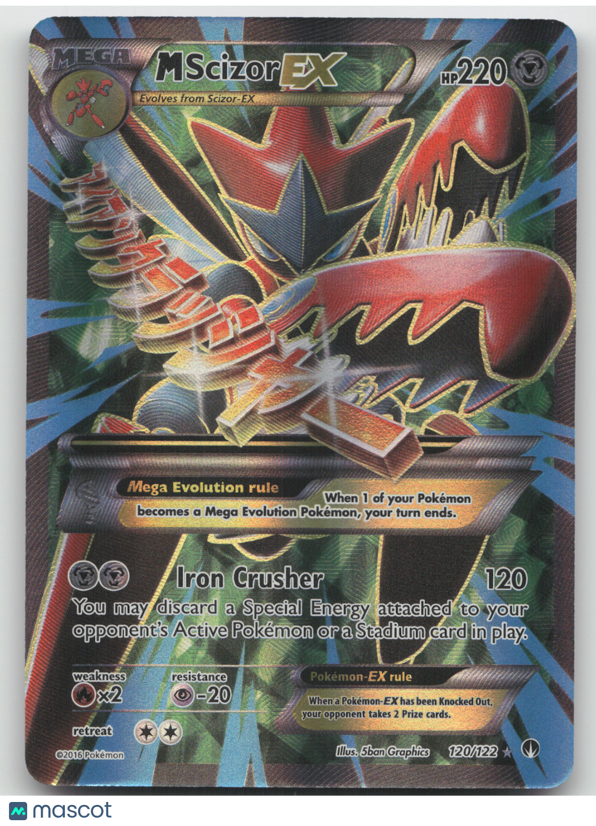 2016 BREAKpoint M Scizor EX Ultra Rare #120/122