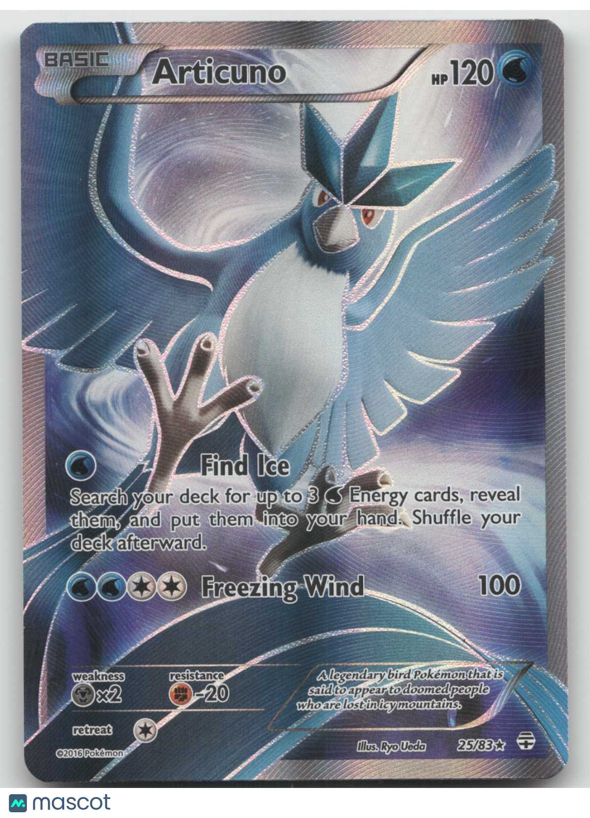 2016 Generations Articuno Holo Rare #25/83