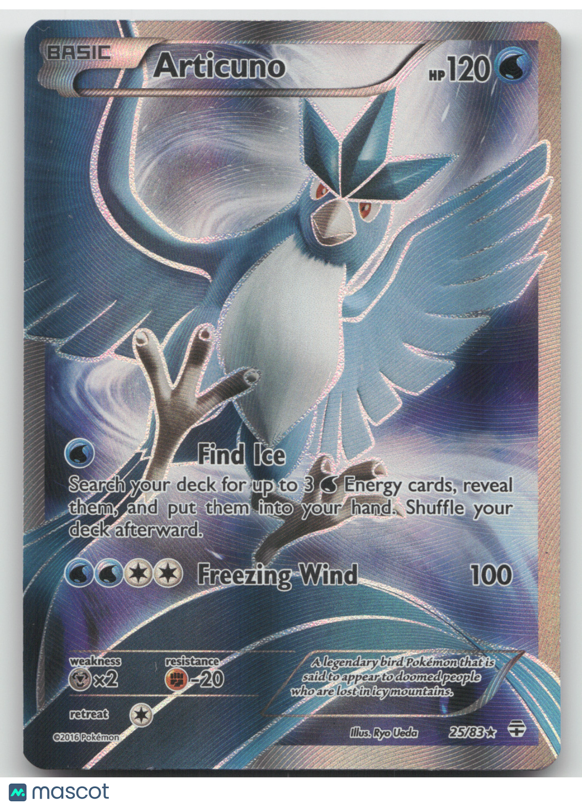 2016 Generations Articuno Holo Rare #25/83
