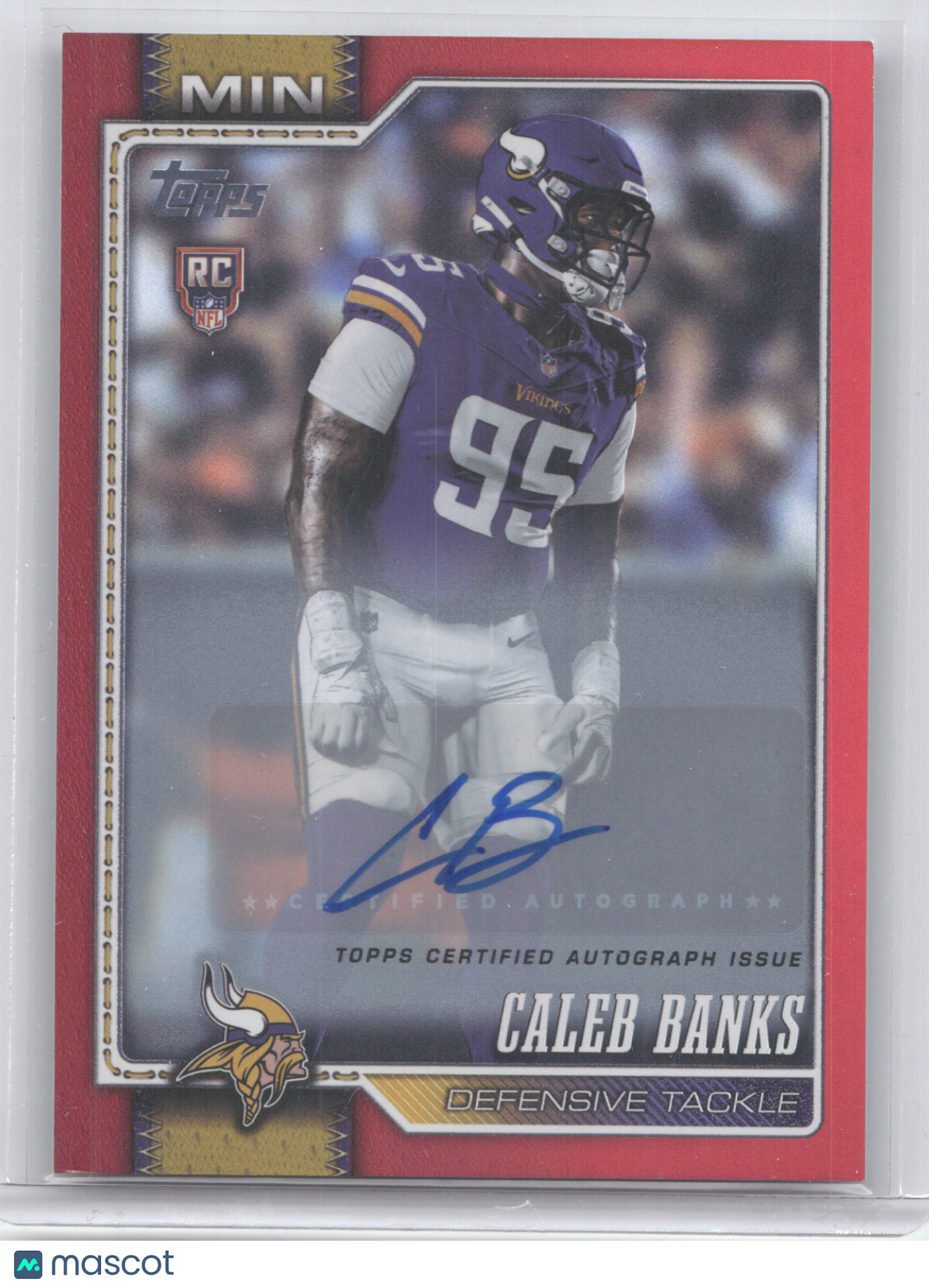 2026 Topps Autograph Caleb Banks #384 Red 3/5 RC