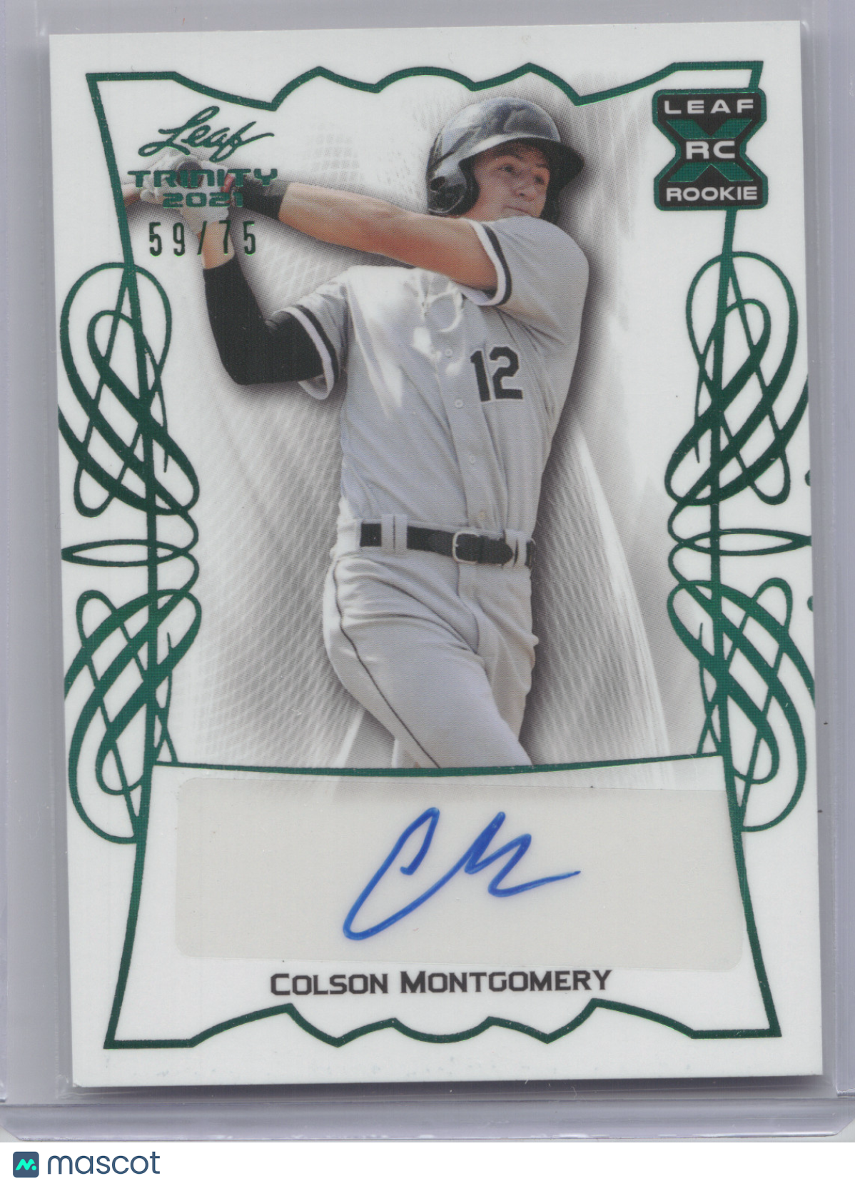 2021 Leaf Trinity Autograph Colson Montgomery #BA-CM2 RC 59/75
