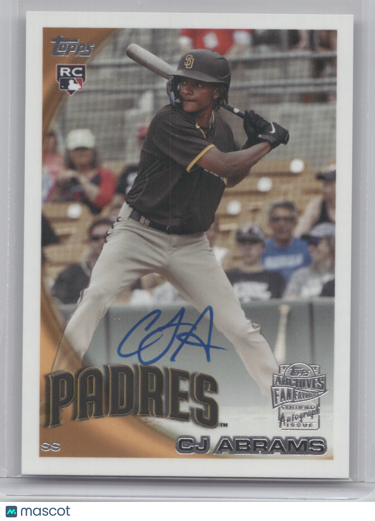 2022 Topps Archives Fan Favorites Autographs CJ Abrams #10FF-CA RC