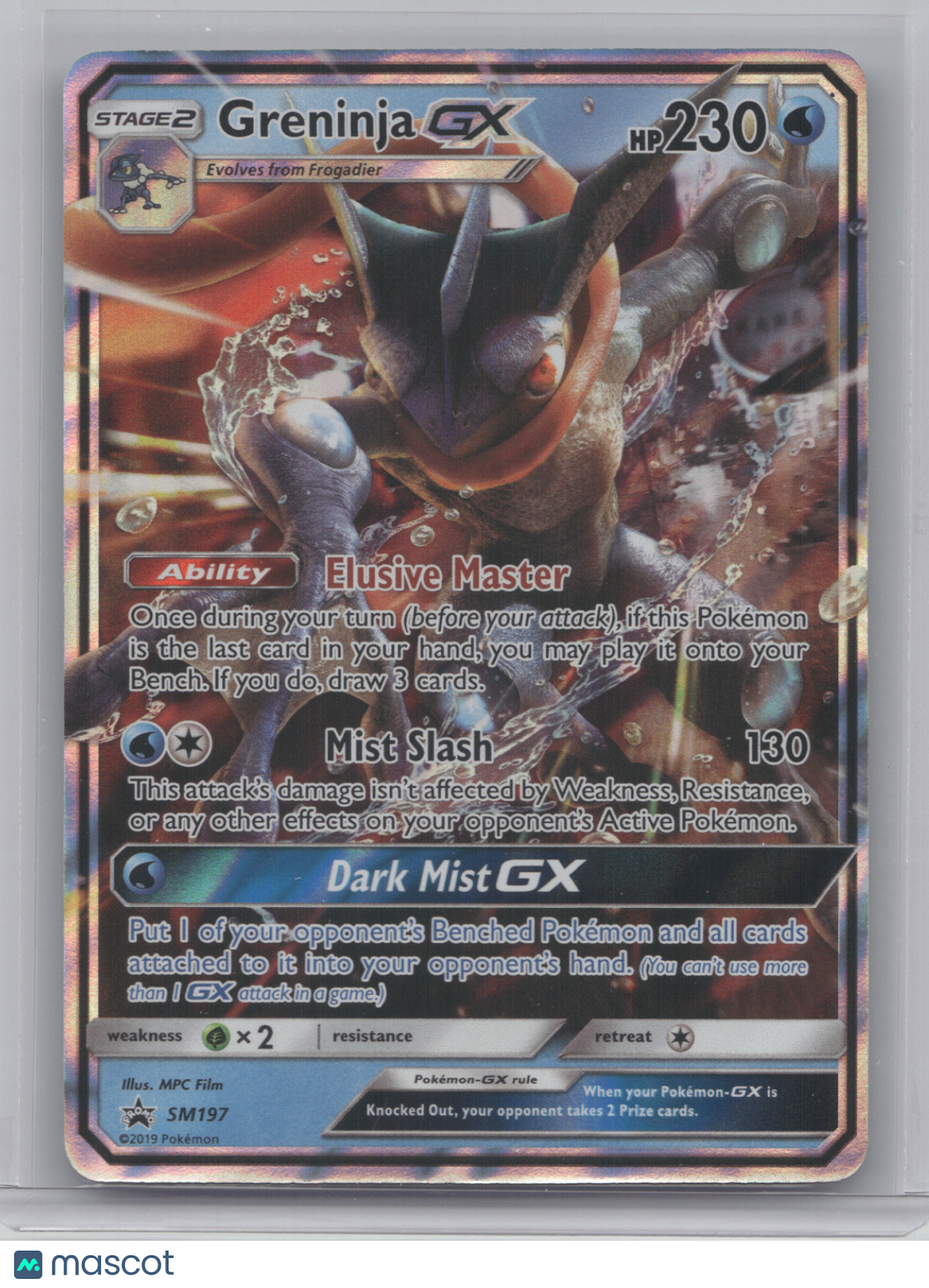 2019 Sun & Moon Greninja GX Black Star Promo #SM197