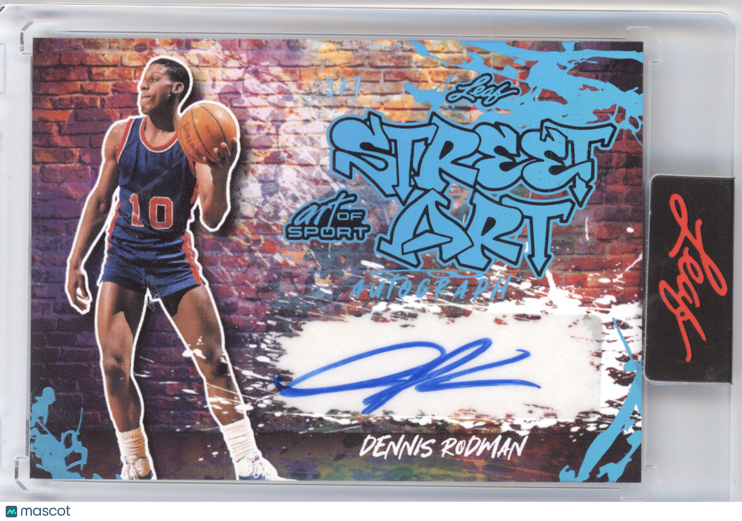 2026 Leaf Art of Sport Street Art Autograph Dennis Rodman #SA-DR1 3/7