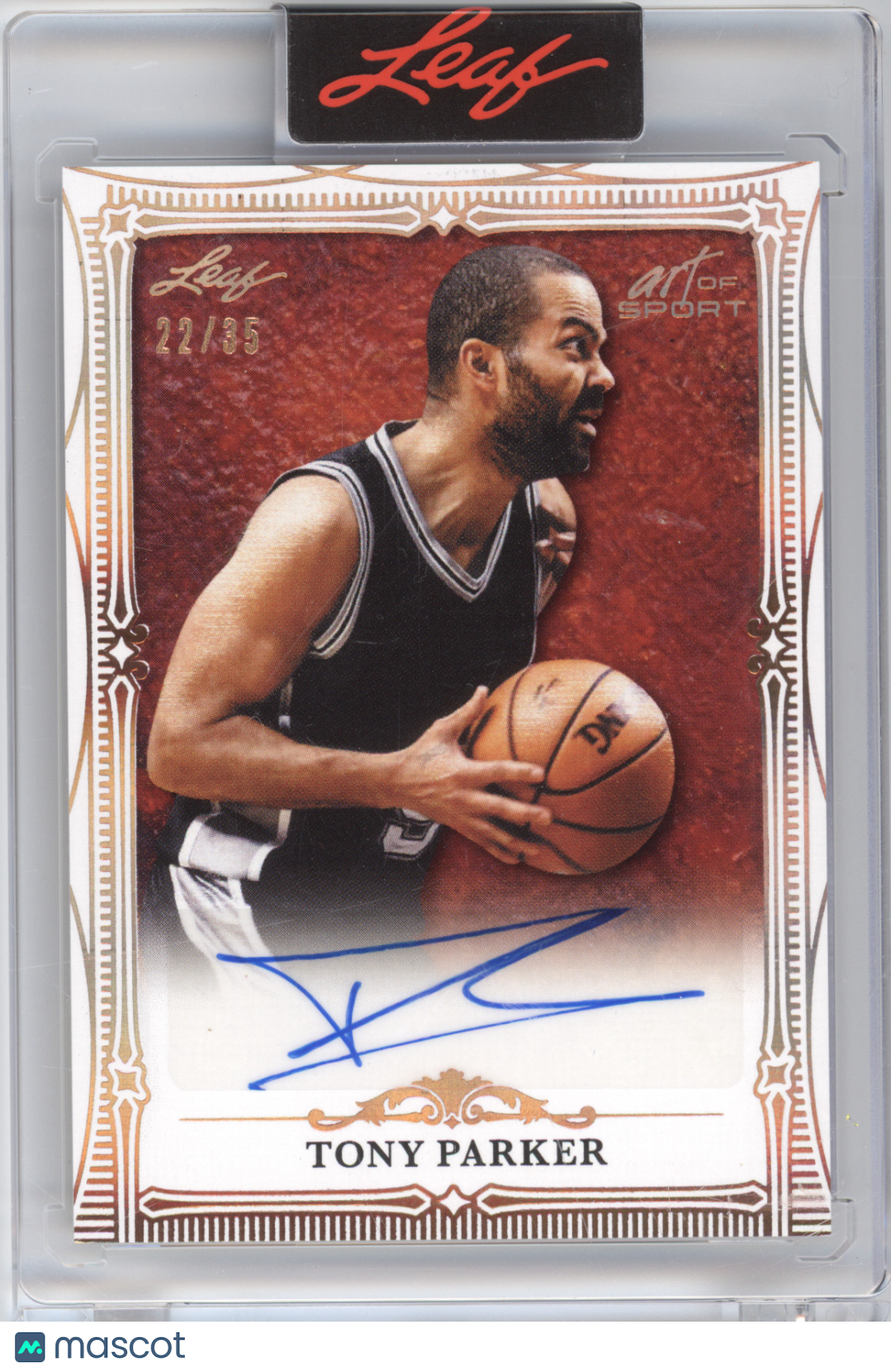 2026 Leaf Art of Sport Autograph Tony Parker #BA-TP1 22/35