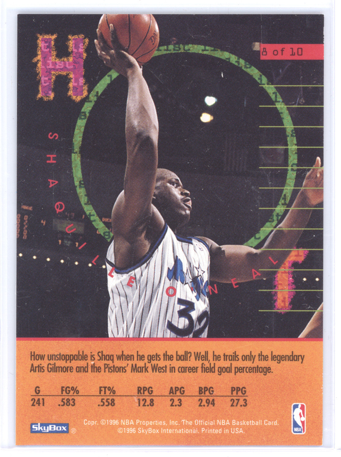 1995 Hoops Hot List Shaquille O'Neal #8