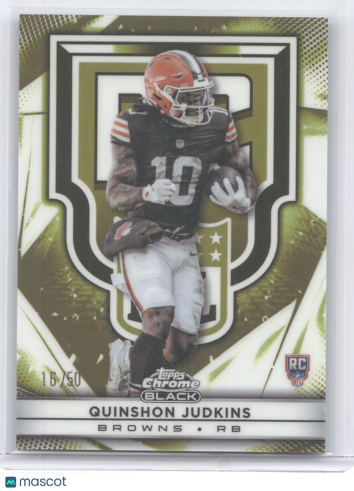 2025 Topps Chrome Black Quinshon Judkins #RV-5 Gold RC 16/50