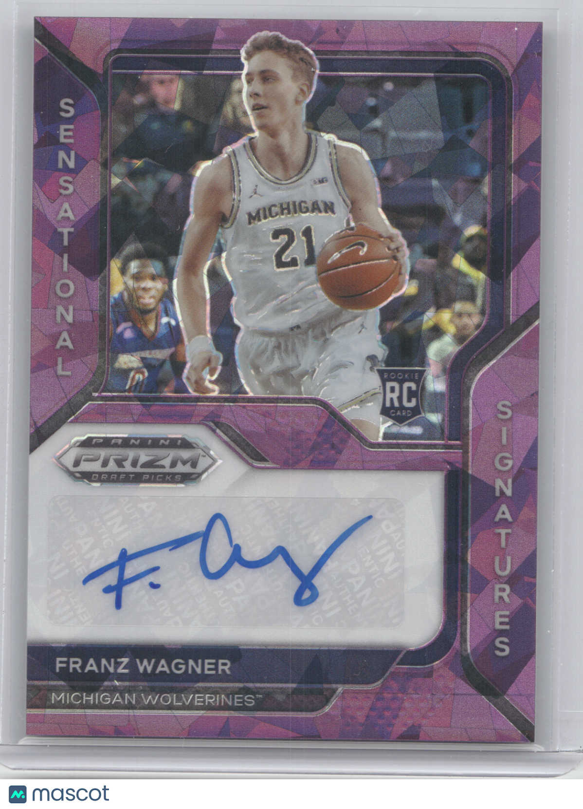 2021 Panini Prizm Draft Picks Sensational Signature Franz Wagner #FWA Purple Ice