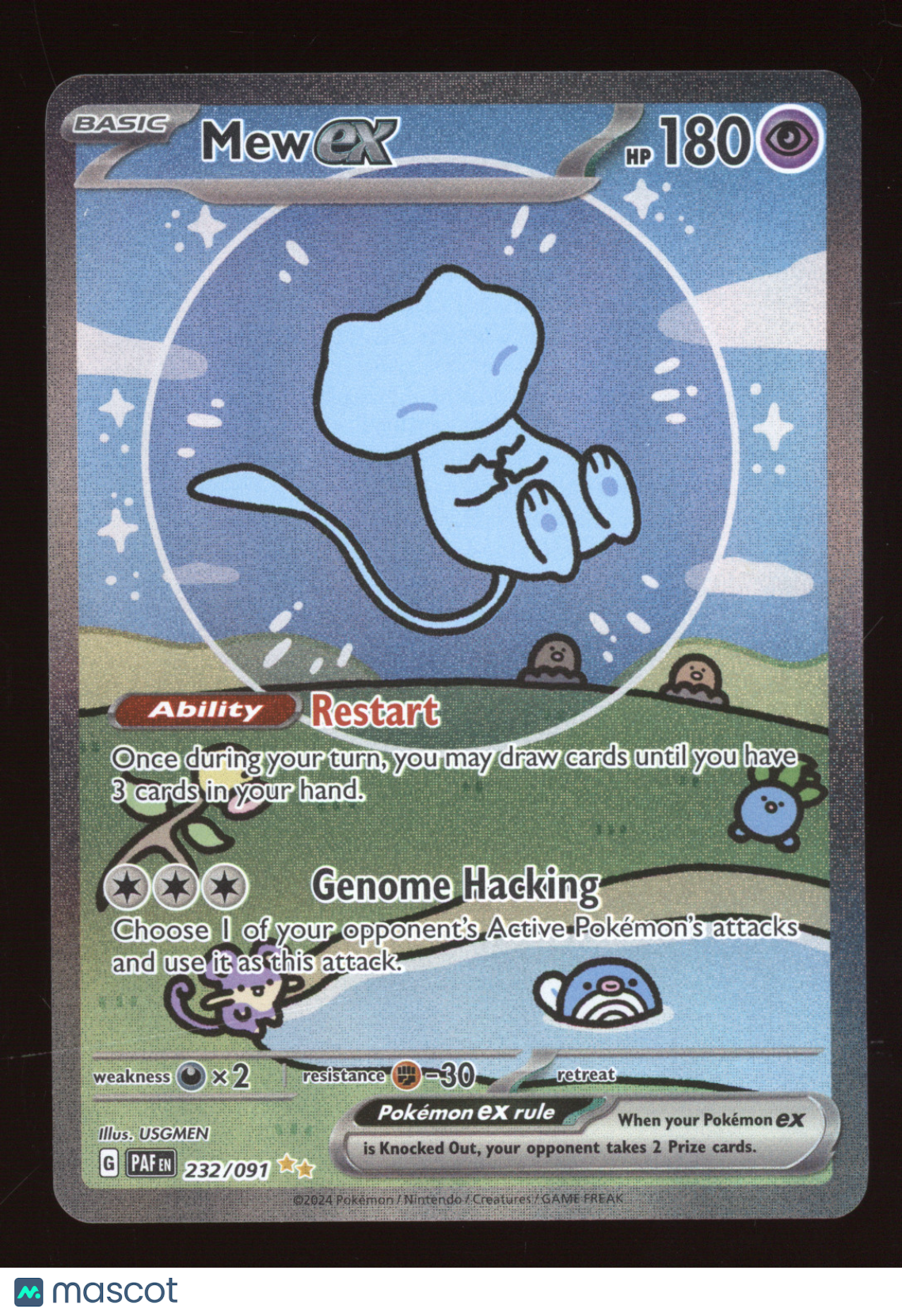 2024 Paldean Fates Mew ex Secret Rare #232/091