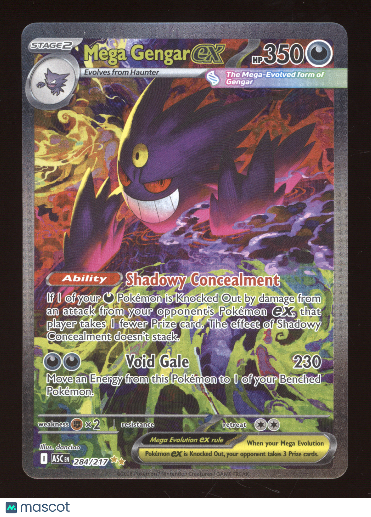 2026 Mega Evolution – Ascended Heroes Mega Gengar ex Secret Rare #284/217