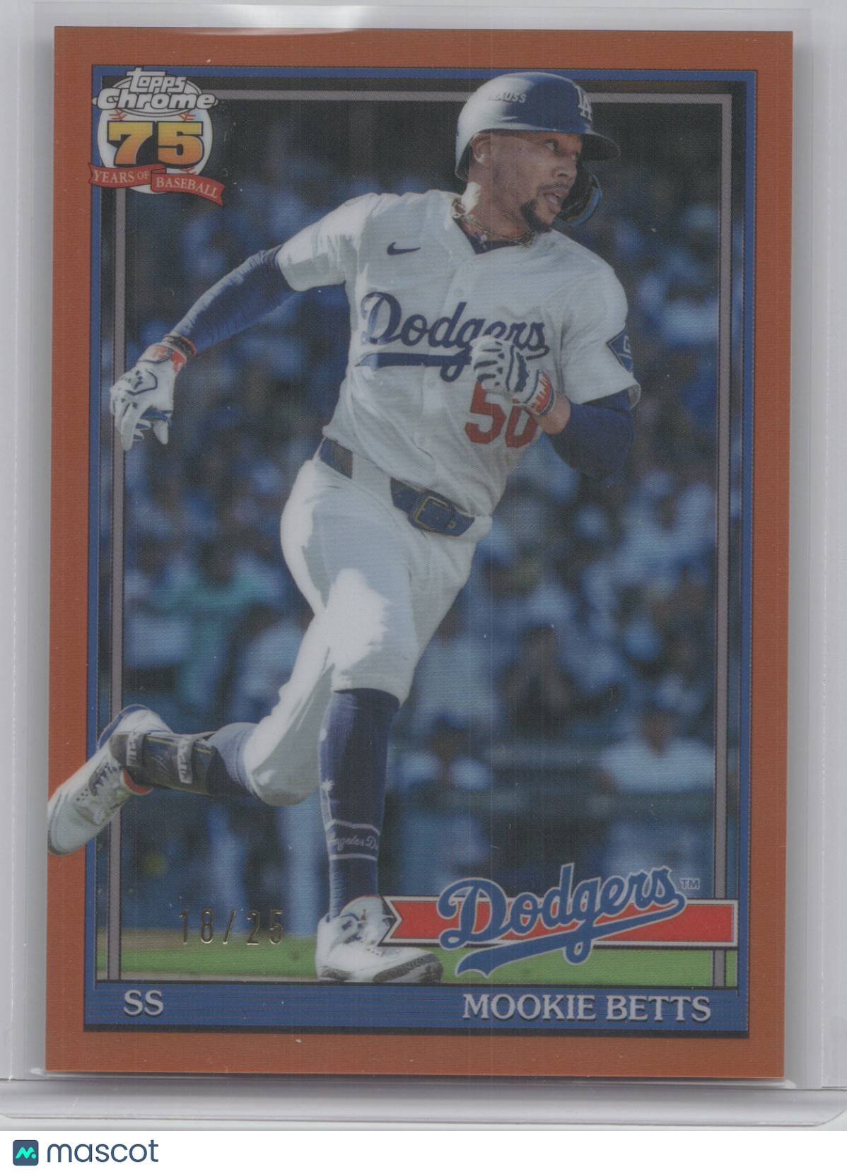 2026 Topps Chrome 1991 Topps Mookie Betts #91CB-8 Orange 18/25