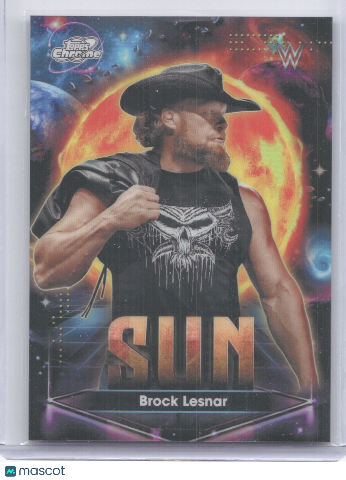 2026 Topps Cosmic Chrome WWE Planetary Pursuit Brock Lesnar #PPS-11 Sun