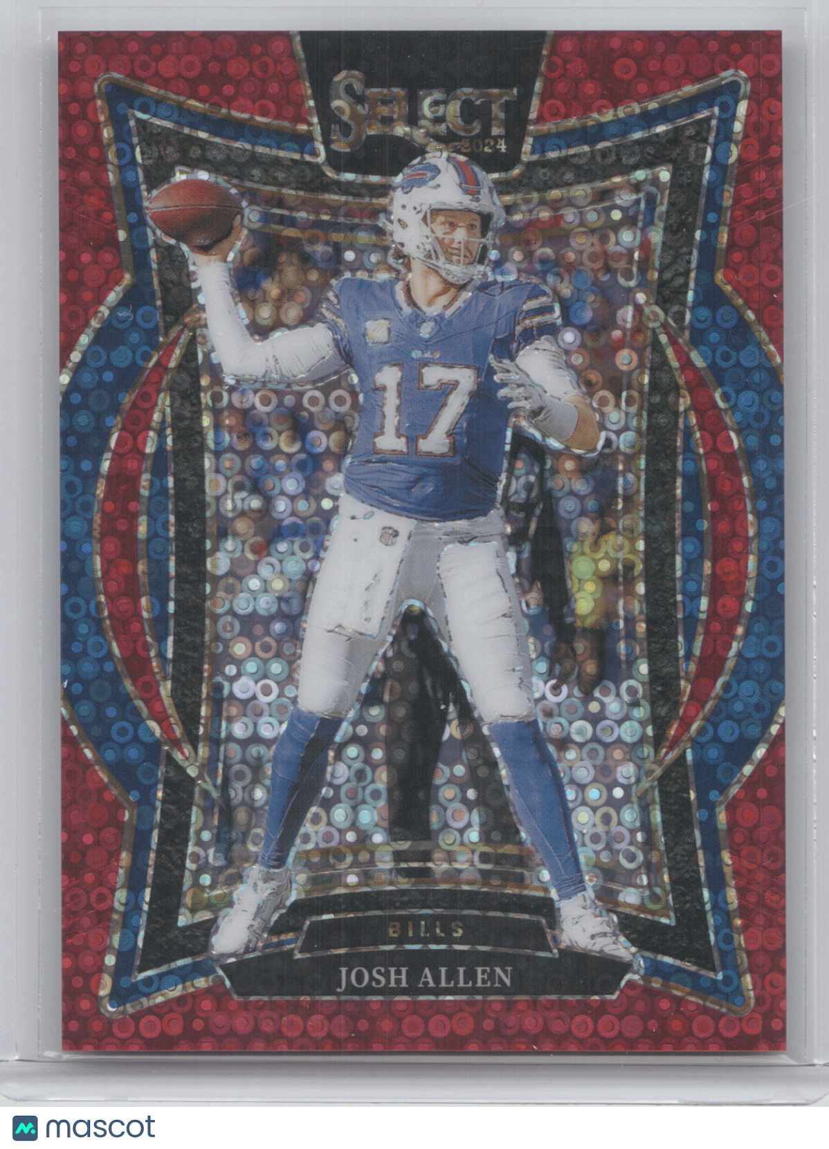 2024 Panini Select Josh Allen #34 Red Disco Prizm 21/49