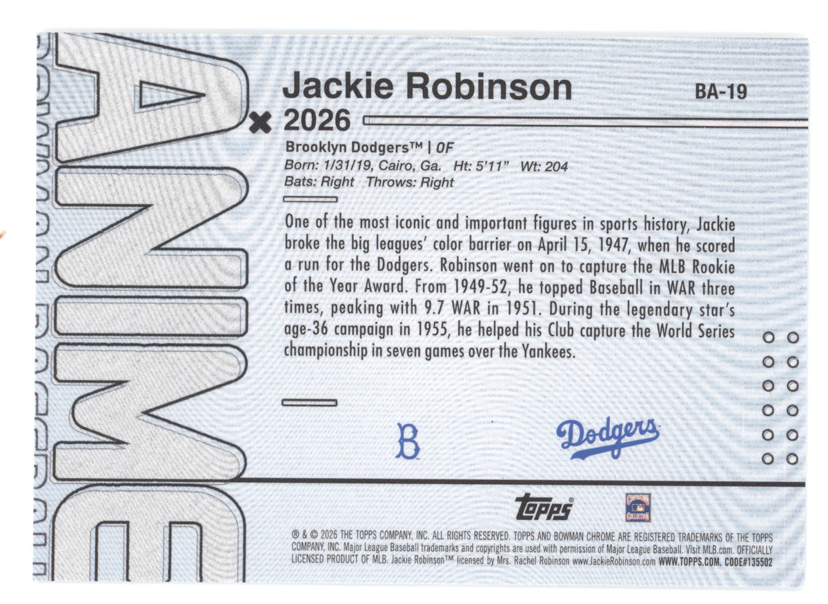 2026 Bowman Anime Jackie Robinson #BA-19