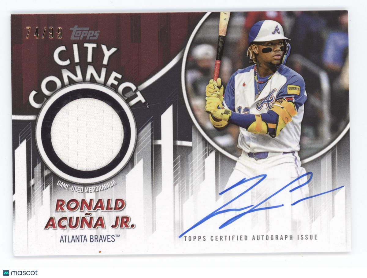2026 Topps City Connect Swatch Autograph Relic Ronald Acuña Jr. #CCAR-RA 74/99