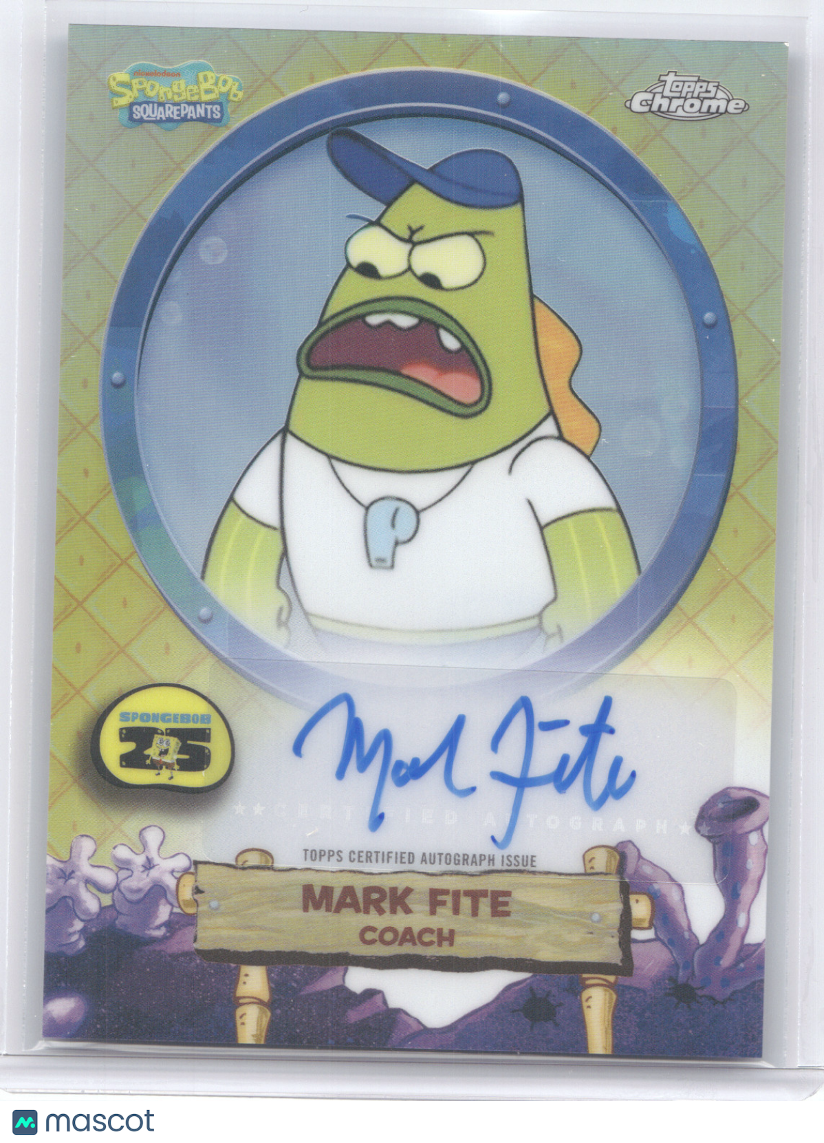 2025 Topps Chrome SpongeBob SquarePants Solo Autograph Coach (Mark Fite) #SA-CO