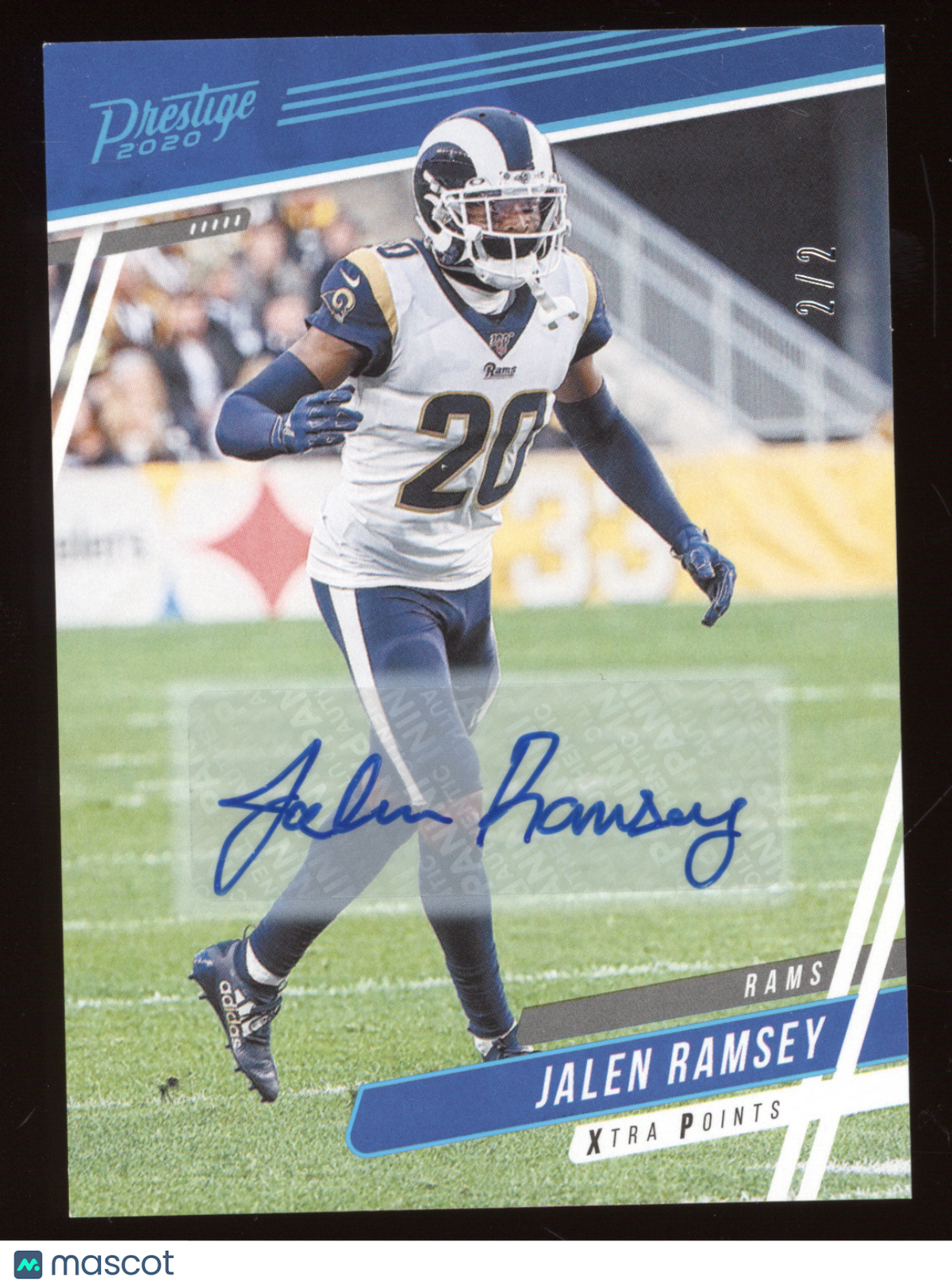 2020 Panini Prestige Jalen Ramsey #150 Xtra Points Signature Platinum 2/2