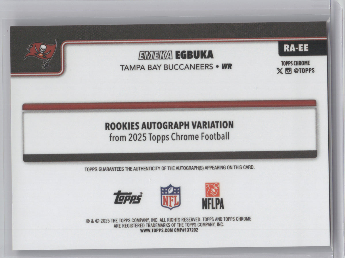 2025 Topps Chrome Rookie Autograph Emeka Egbuka #RA-EE Magenta 316/399 RC