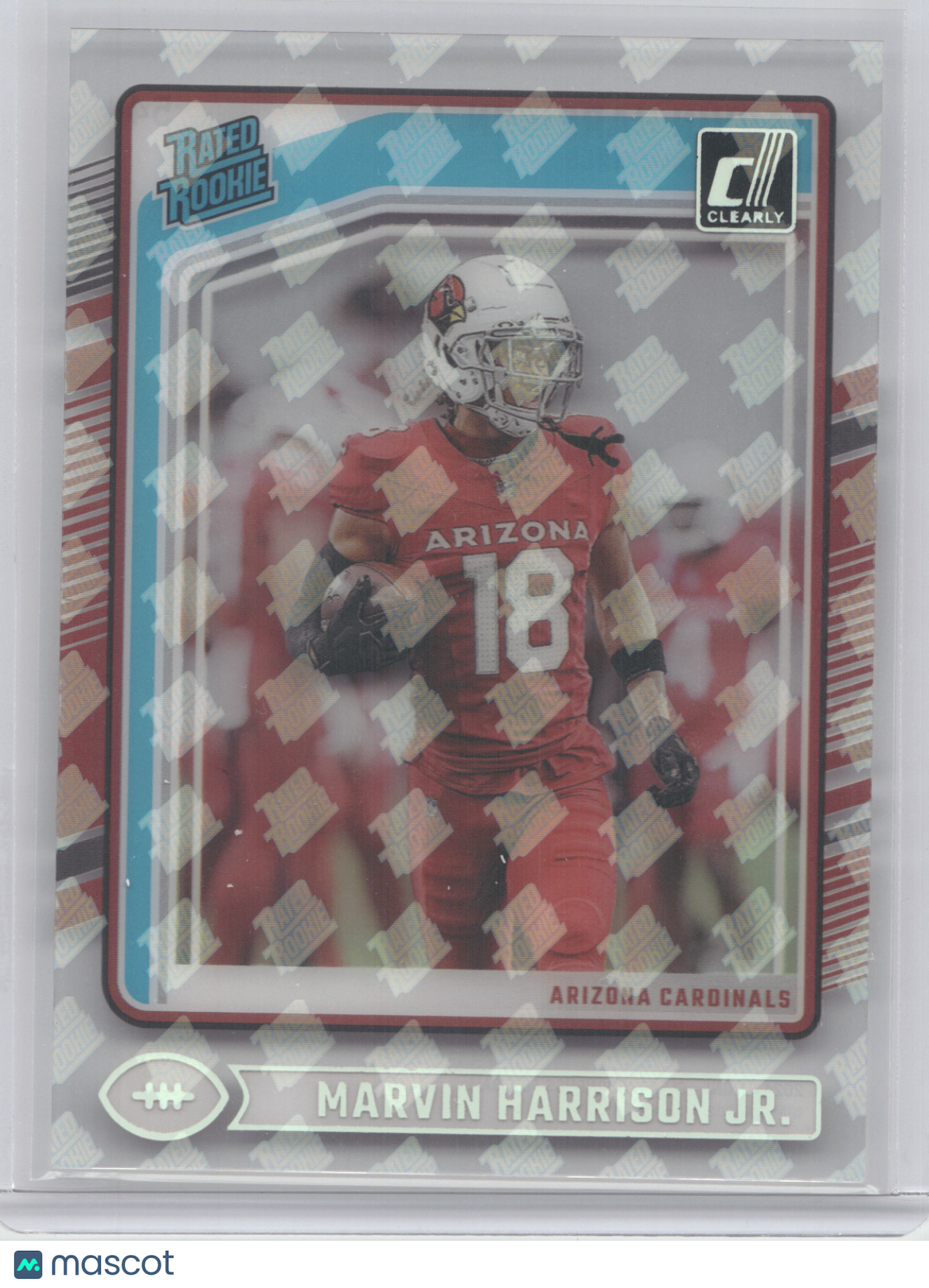 2024 Panini Clearly Donruss Marvin Harrison Jr. #54 Rated Rookie Logo