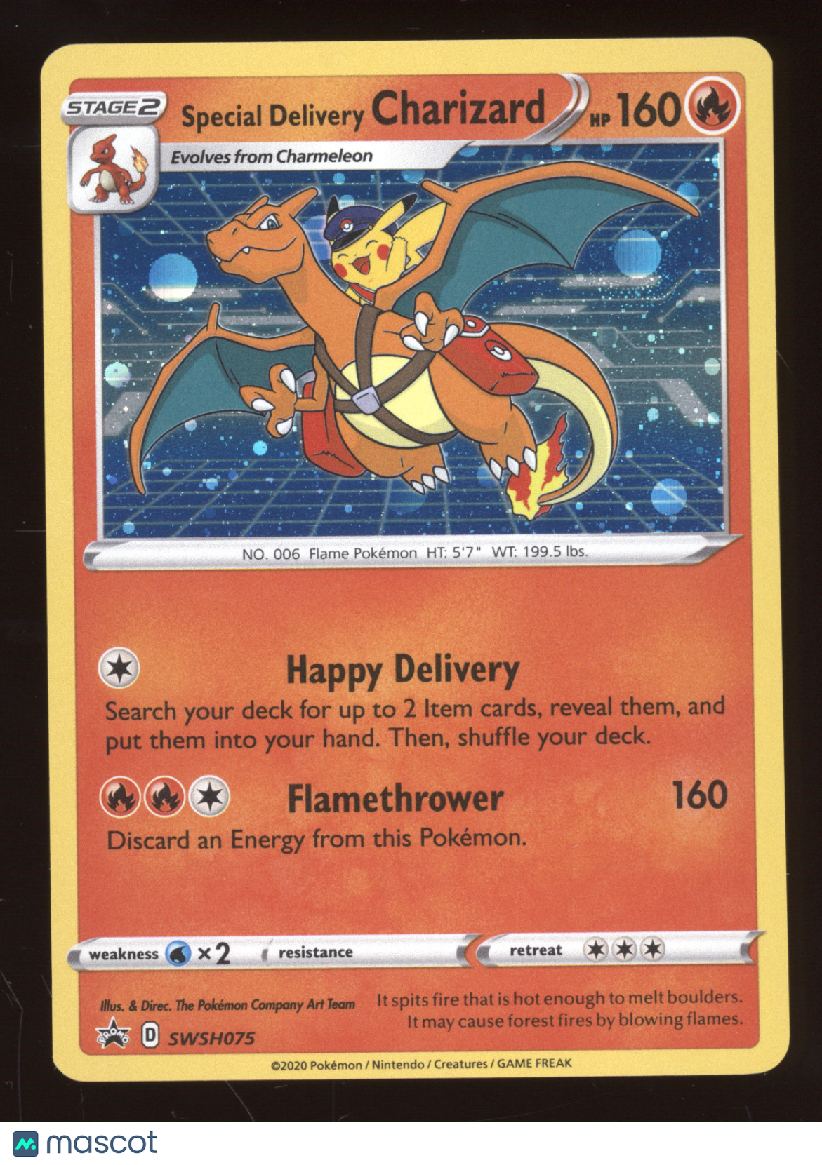 2020 Sword & Shield Special Delivery Charizard Black Star Promo #SWSH075