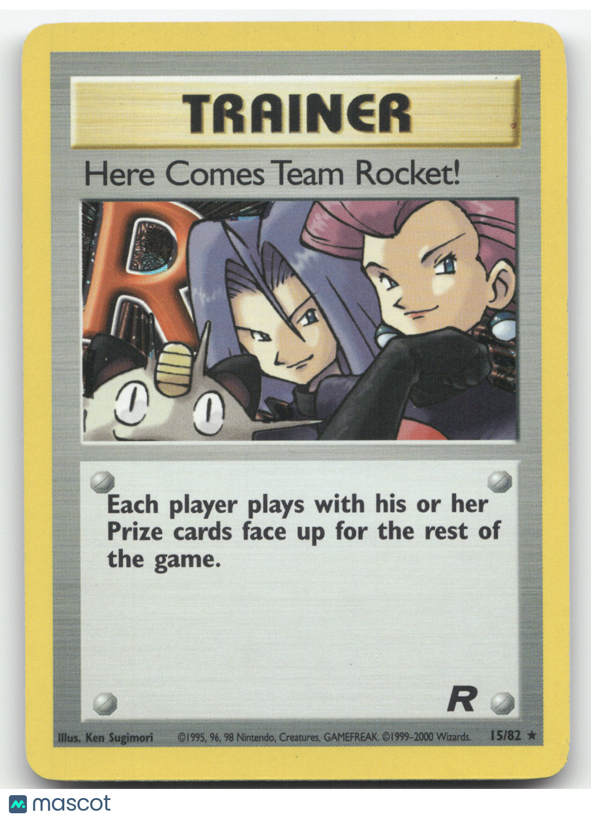 2000 Team Rocket Here Comes Team Rocket! Holo Rare #15/82