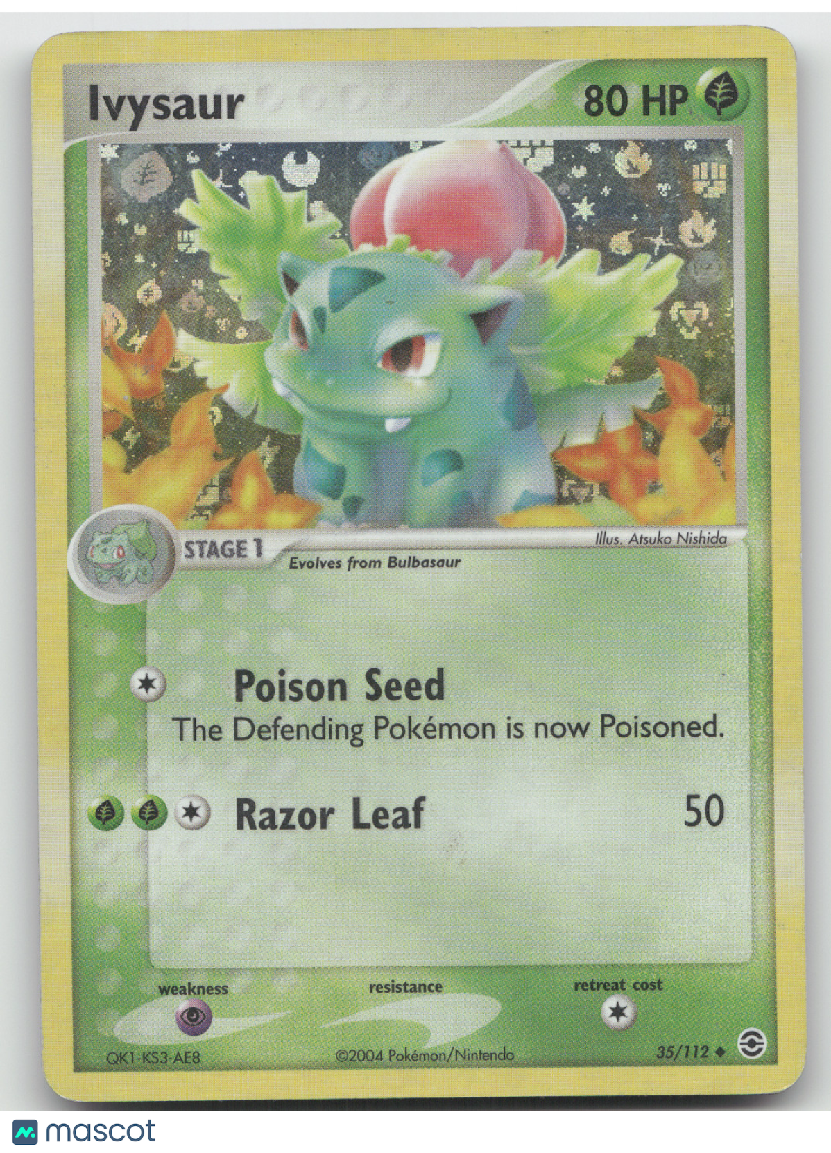 2004 EX FireRed & LeafGreen Ivysaur Energy Holo #35/112