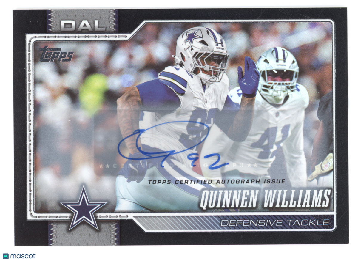 2026 Topps Real One Autograph Quinnen Williams #56 Black 06/10