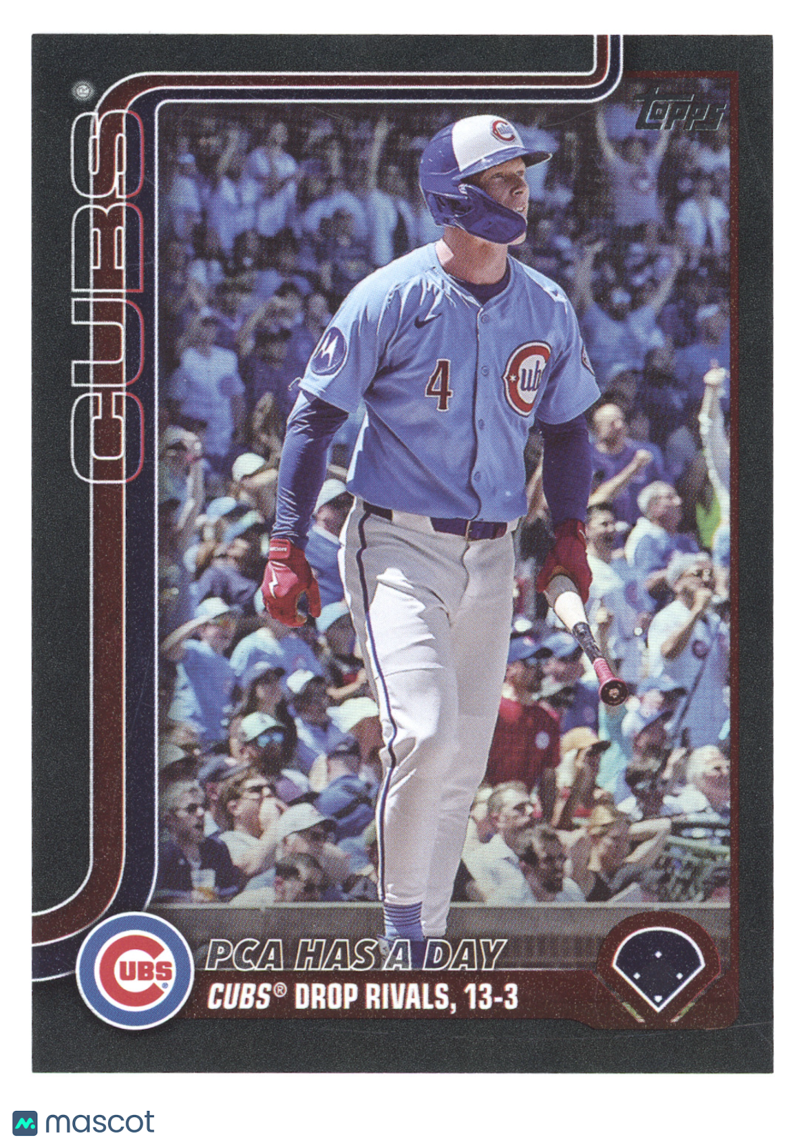 2025 Topps Update Series Pete Crow-Armstrong #US164 Holo Black Foil 10/10