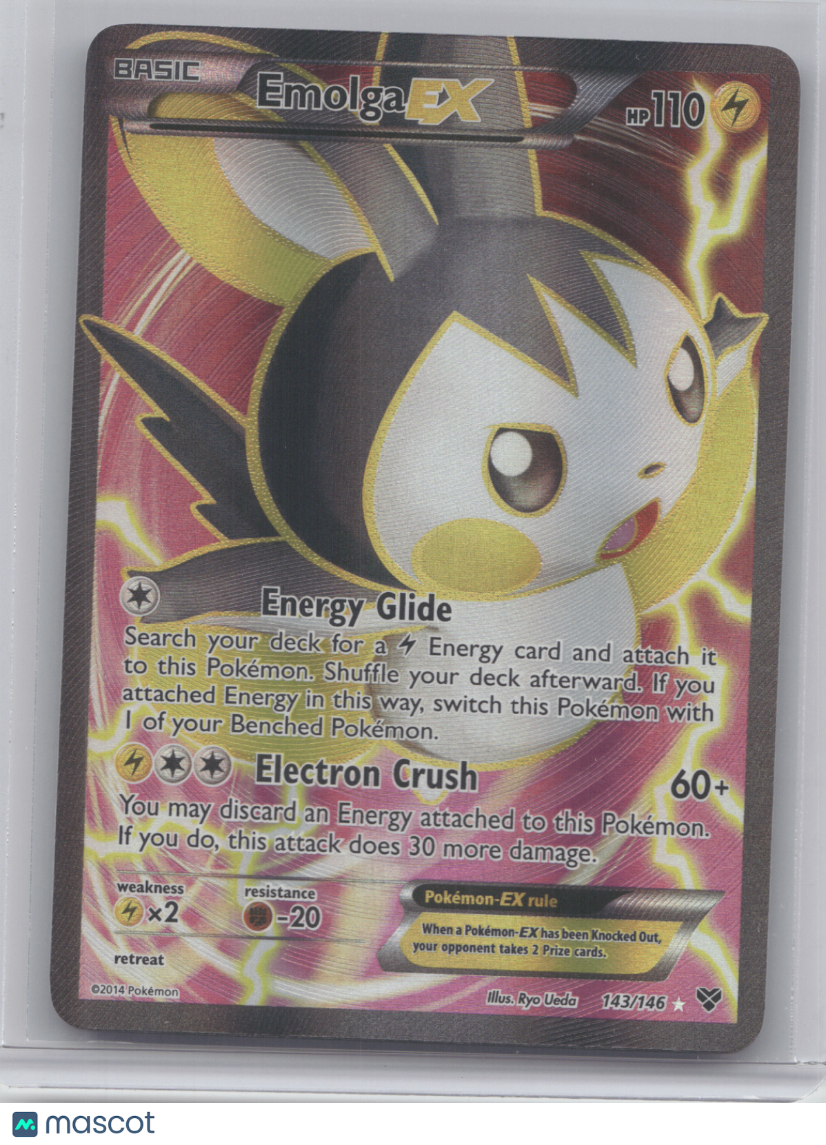 2014 XY Emolga EX Holo Rare #143/146