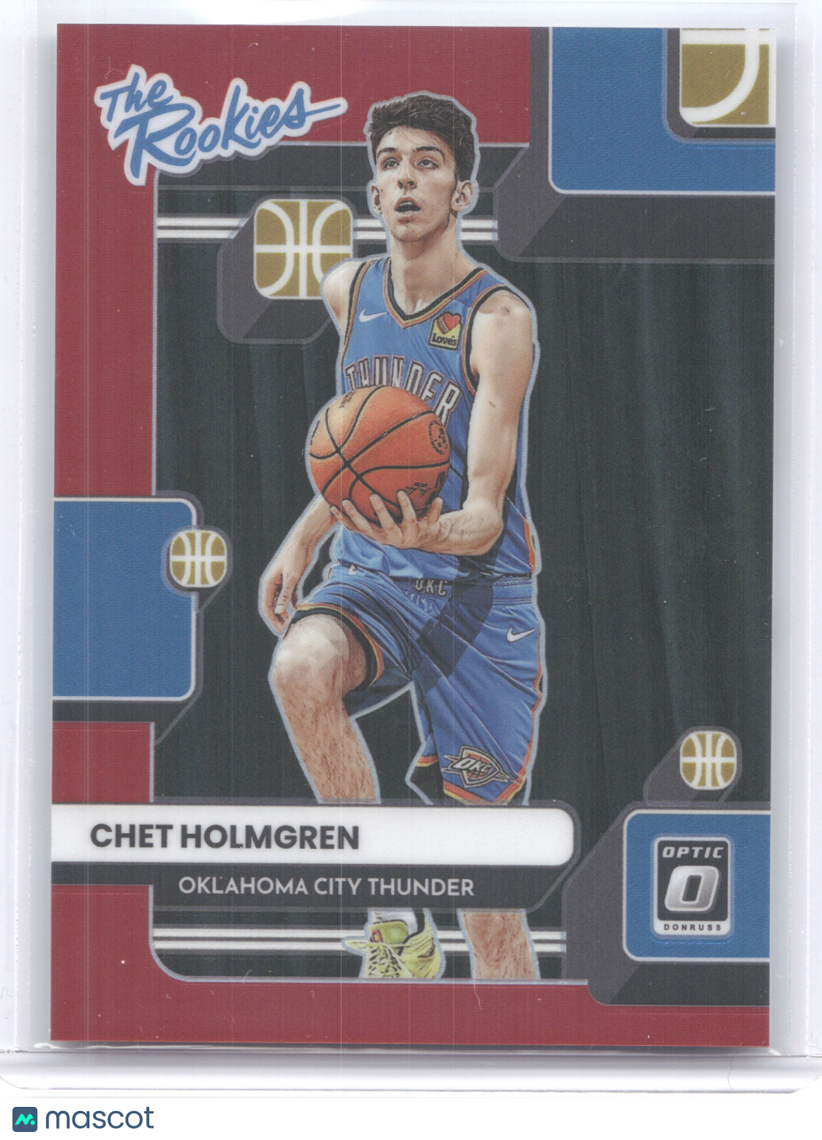 2022 Donruss Optic The Rookies Chet Holmgren #2 Red Blue Prizm 89/99