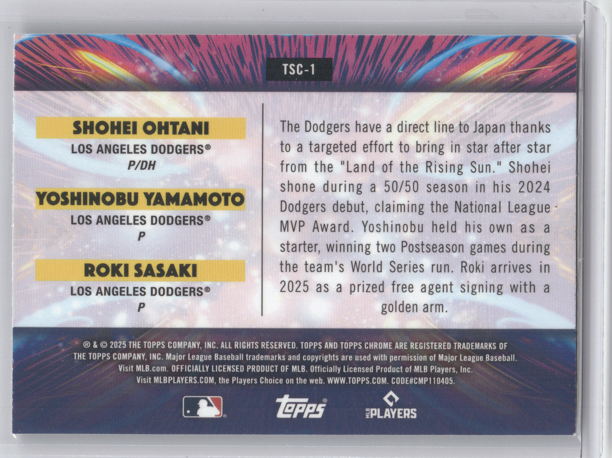 2025 Topps Cosmic Chrome Star Clusters Ohtani/Yamamoto/Sasaki #TSC-1