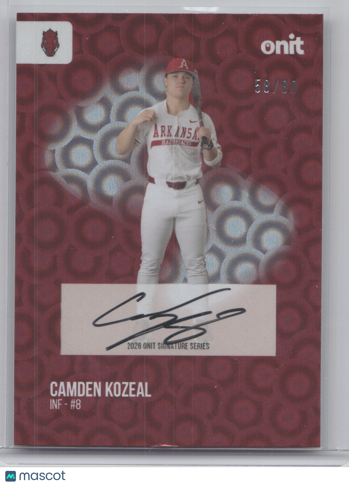2026 ONIT Arkansas Signature Series Camden Kozeal #S-4 58/80