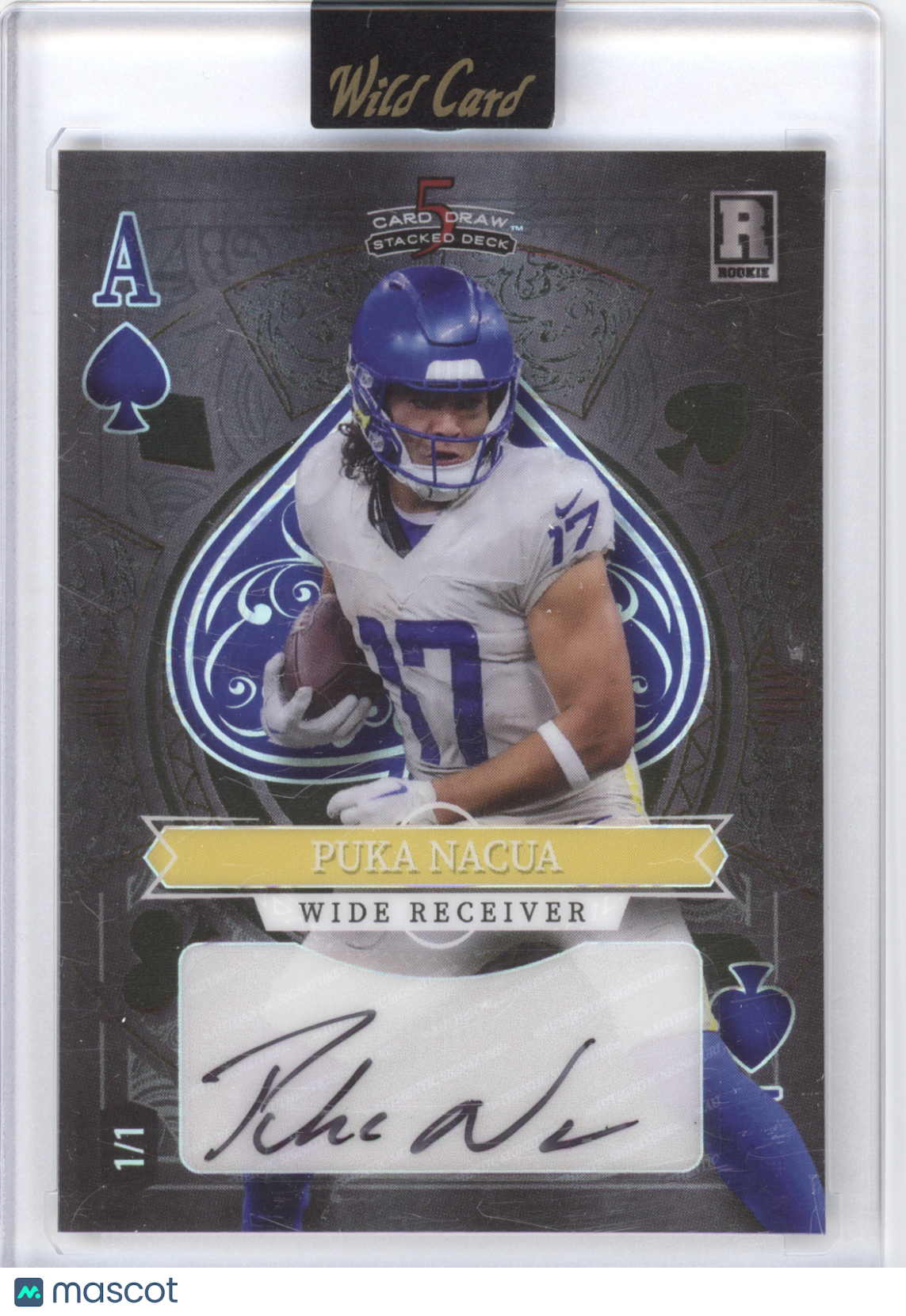2025 Wild Card 5 Card Draw Stacked Deck Autograph Puka Nacua 1/1