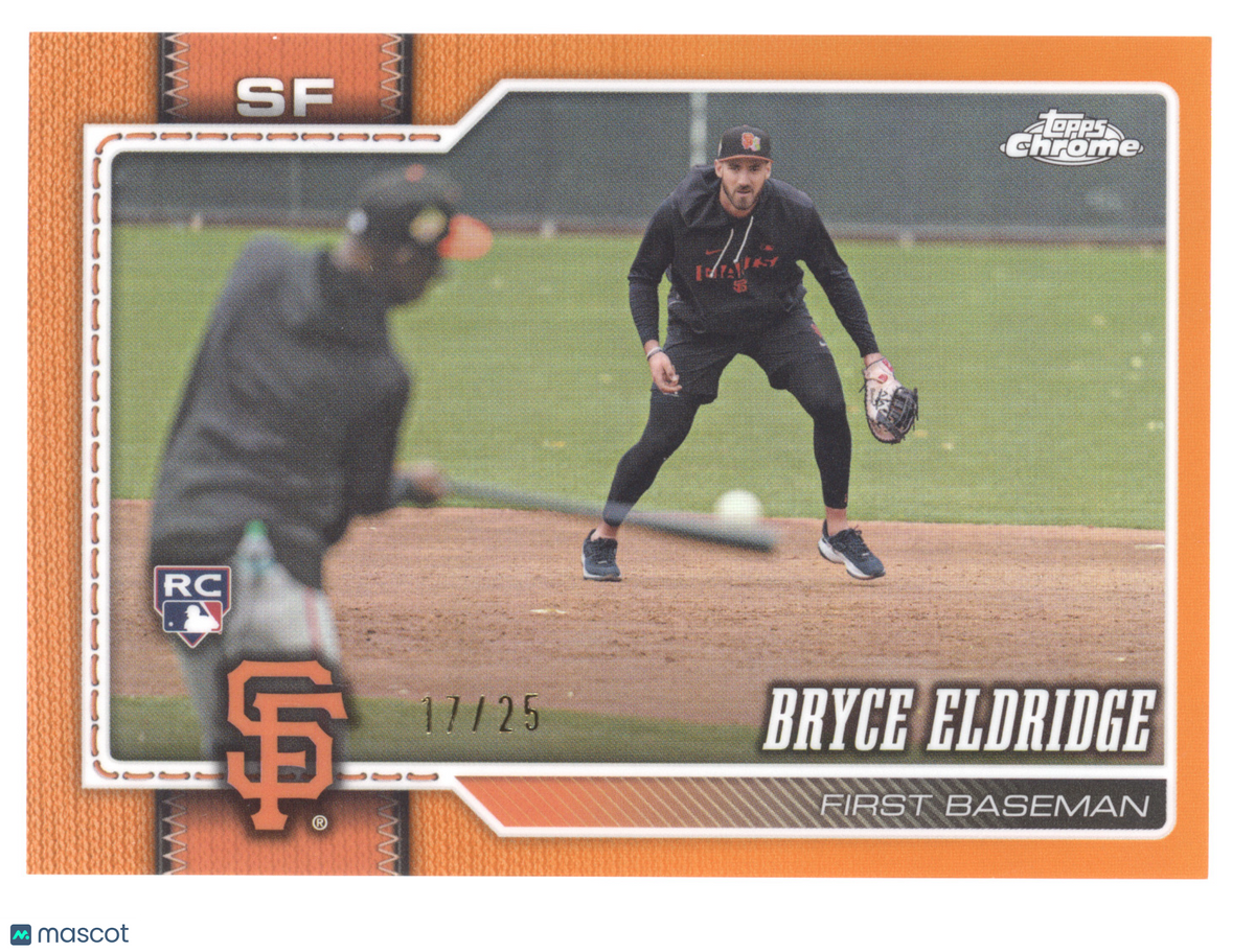 2026 Topps Chrome Bryce Eldridge #254 Orange Refractor RC 17/25