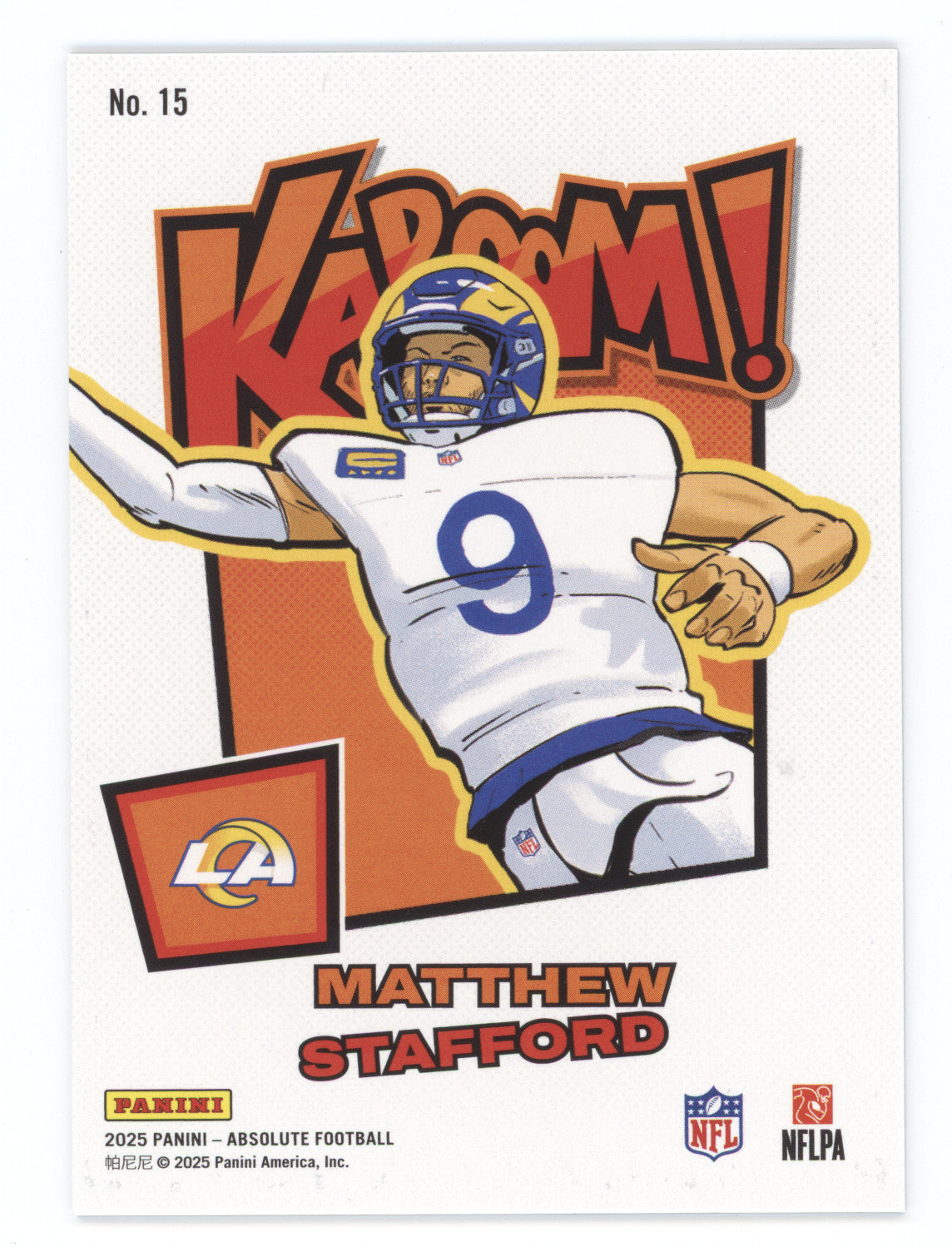 2025 Panini Absolute Football Kaboom Matthew Stafford #15 Kaboom!
