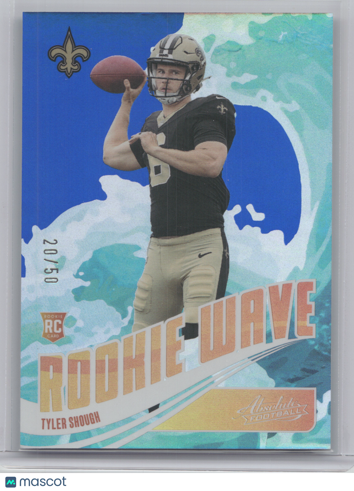 2025 Panini Absolute Rookie Wave Tyler Shough #RW-TSH Spectrum Blue RC 20/50