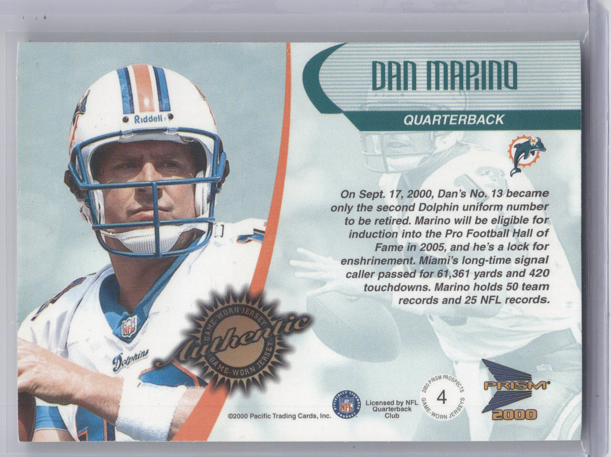 2000 Pacific Prism Game-Worn Jerseys Dan Marino #4