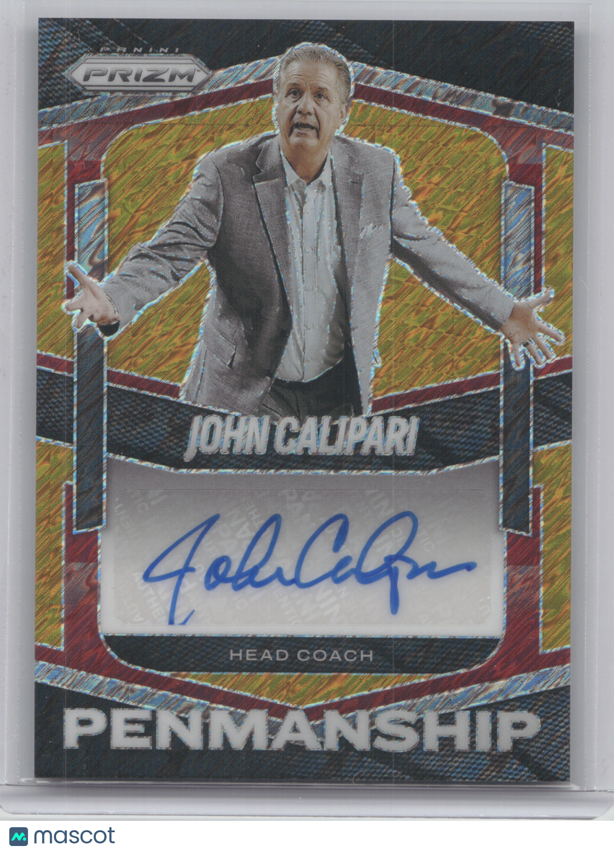 2025 Panini Prizm Penmanship John Calipari #PEN-CAL Gold Shimmer 07/10