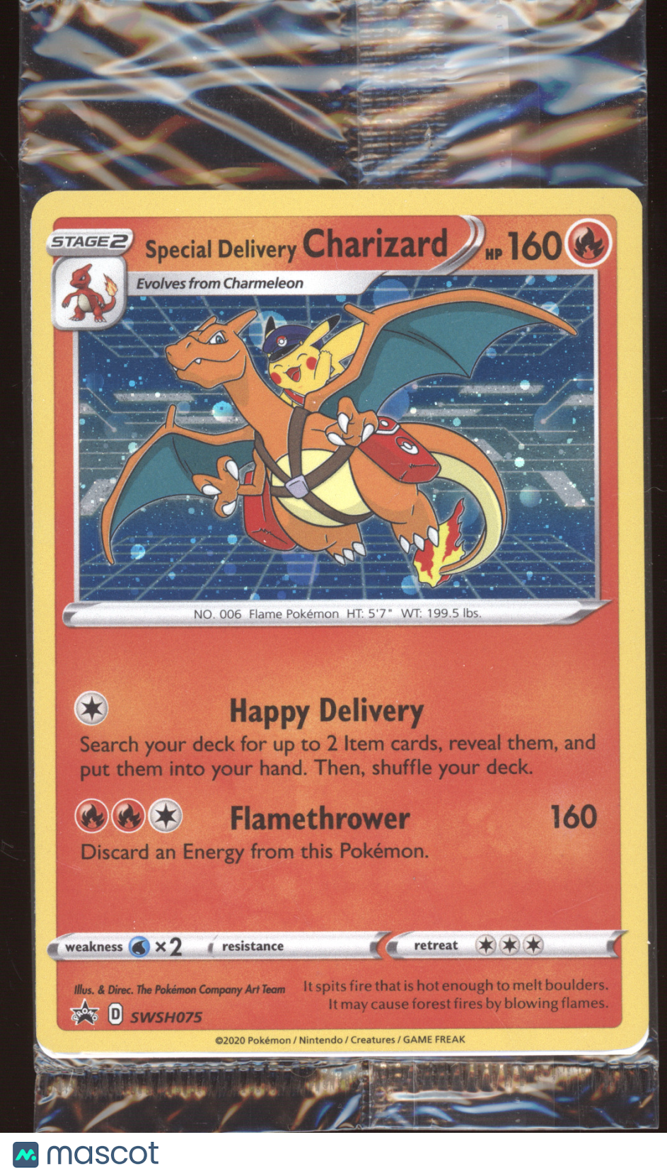 2020 Sword & Shield Special Delivery Charizard (sealed) Black Star Promo SWSH075