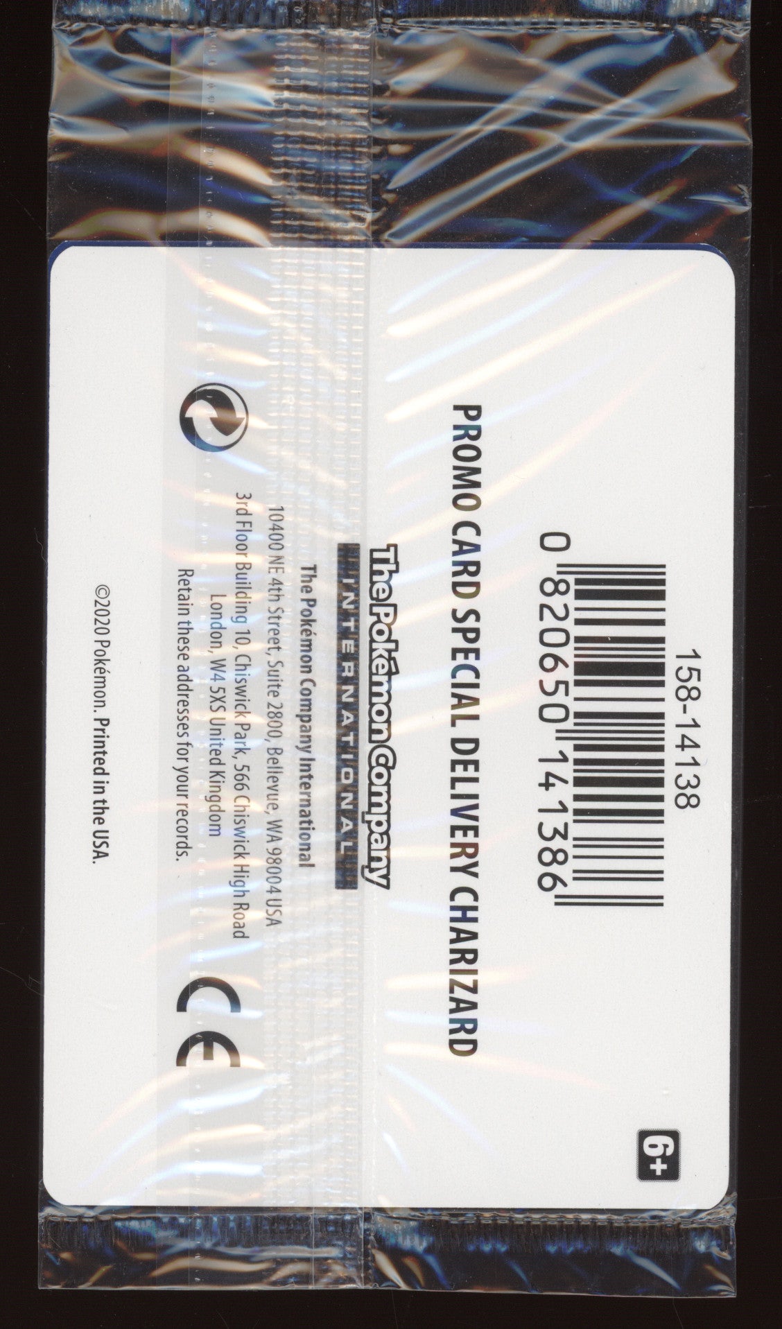 2020 Sword & Shield Special Delivery Charizard (sealed) Black Star Promo SWSH075
