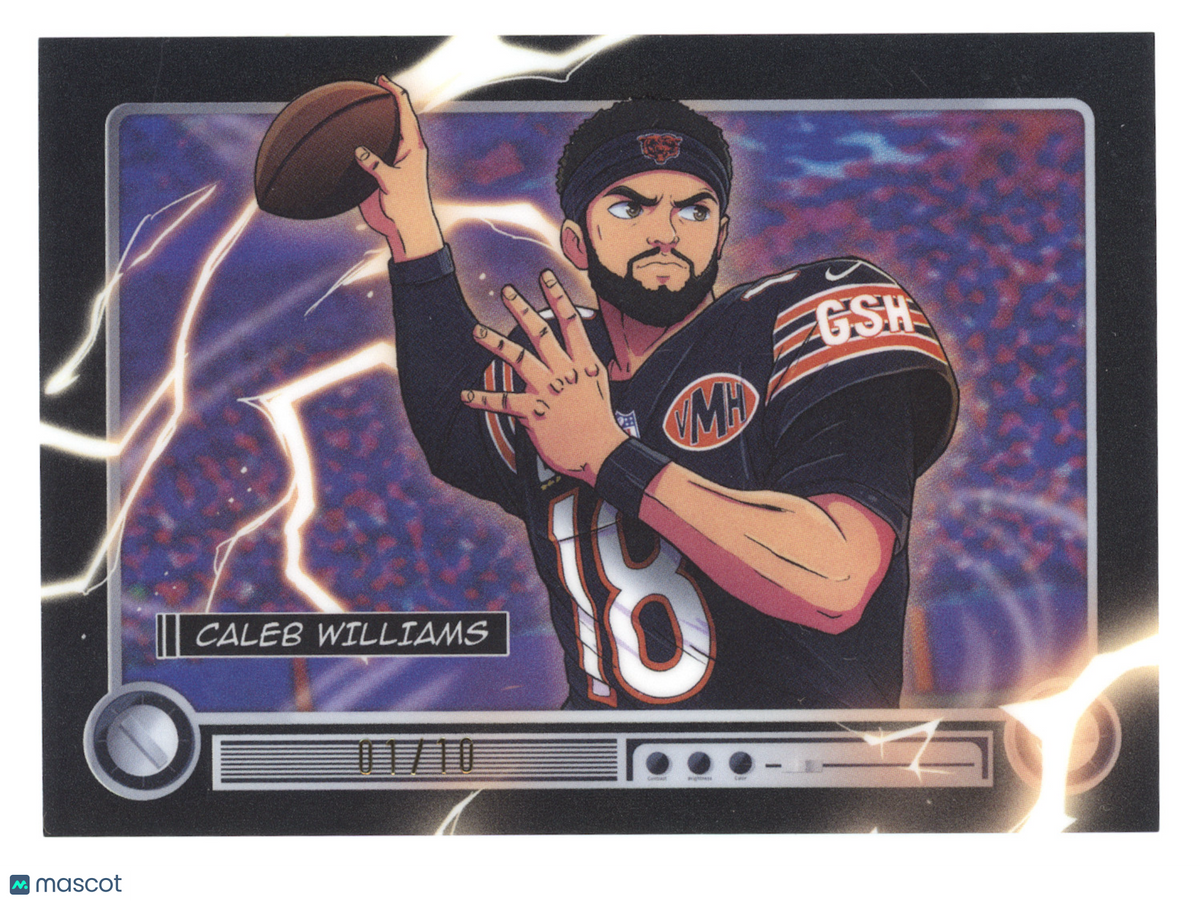 2026 Bowman Anime NFL Caleb Williams #NFLA-CWI Black 01/10